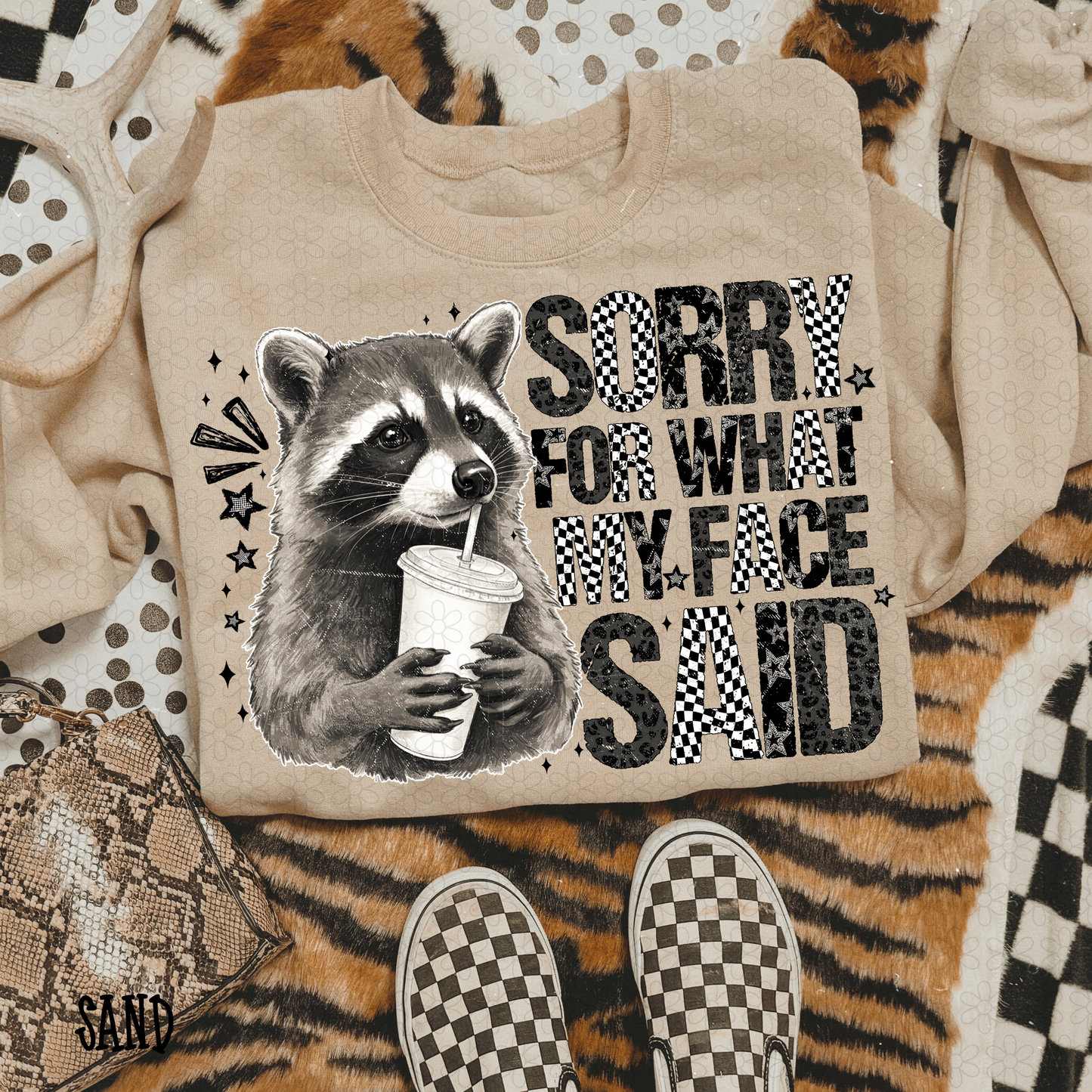 Sorry For What My Face Said DTF Transfer