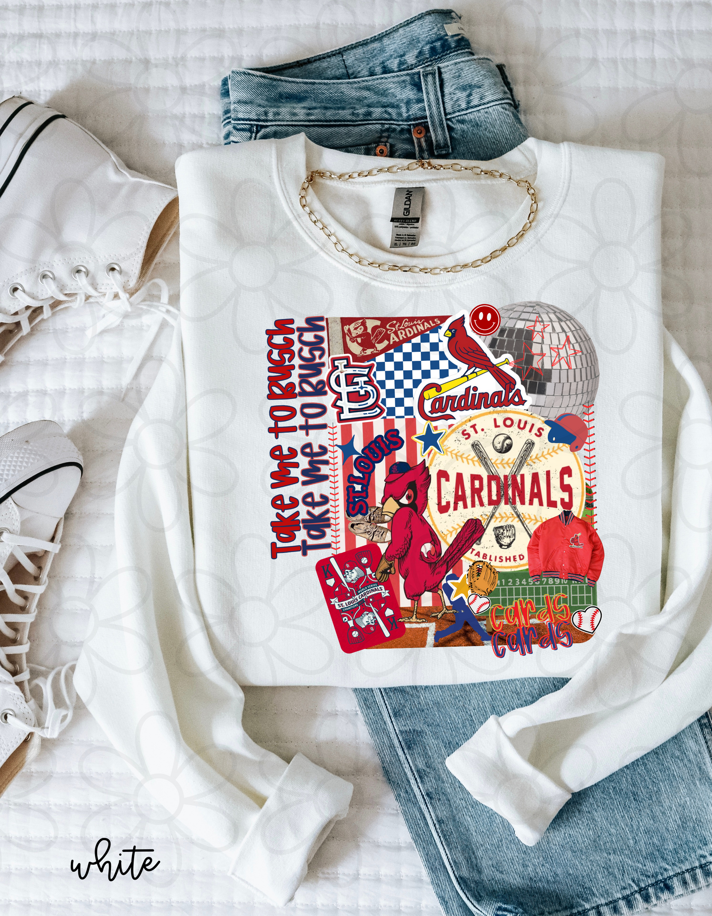Take Me To Busch Cardinals Baseball Kids Completed Tee