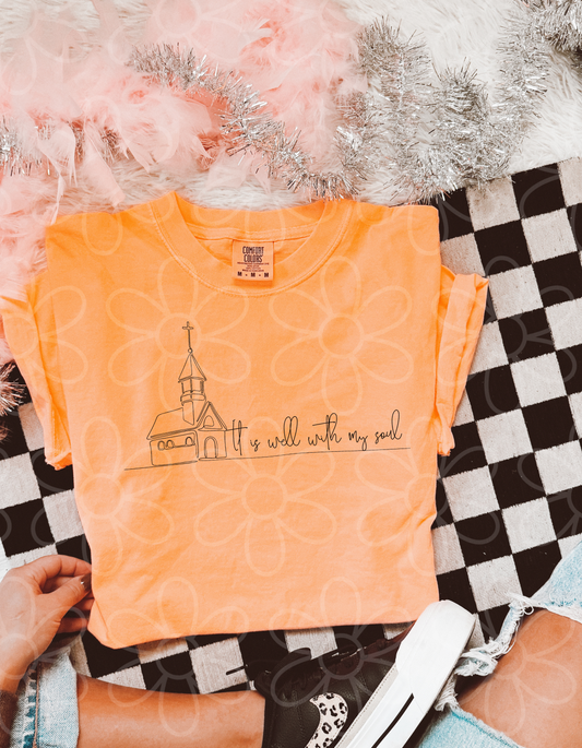 Church It Is Well With My Soul Black Kids Completed Tee