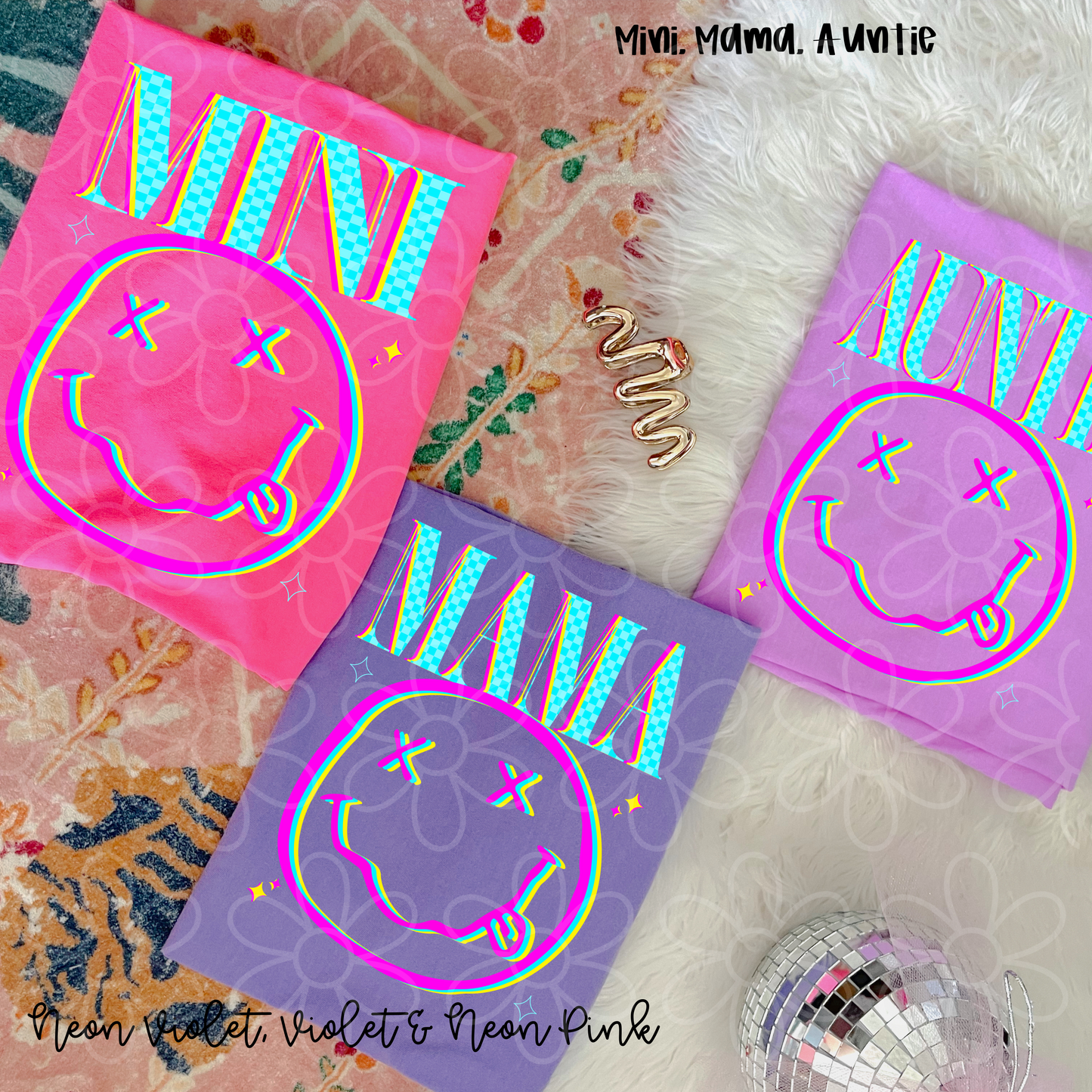 Smiley Name (Mini, Mama, Auntie Only) DTF Transfer