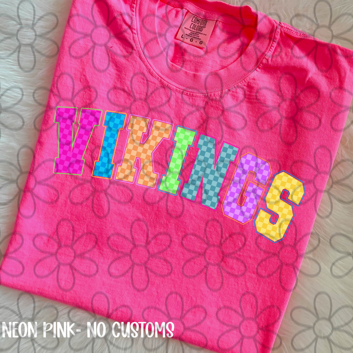 Colorful Checkered Sports Teams (Multiple Options) Completed Tee