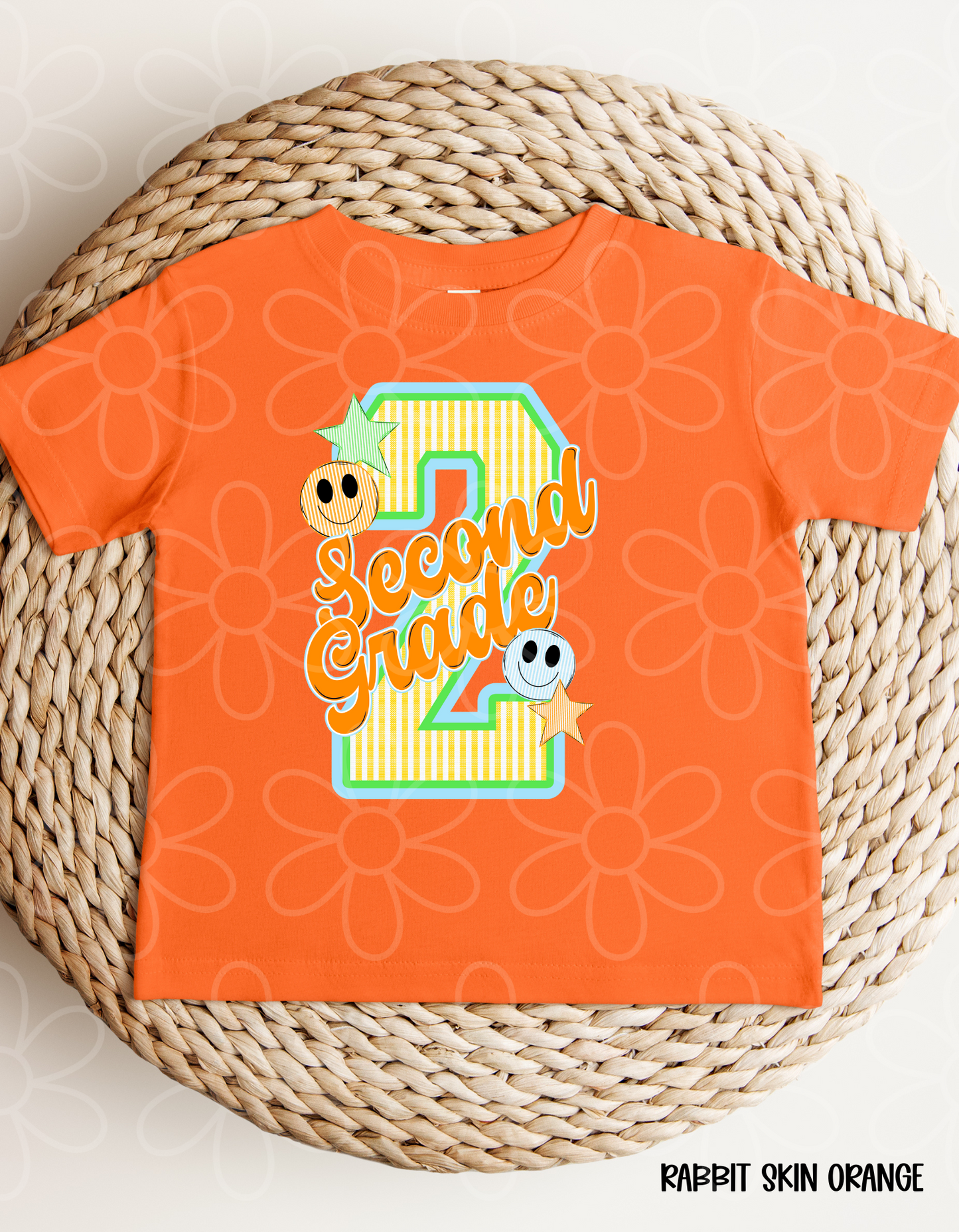 School Grades Stripes And Smileys Kids Completed Tee