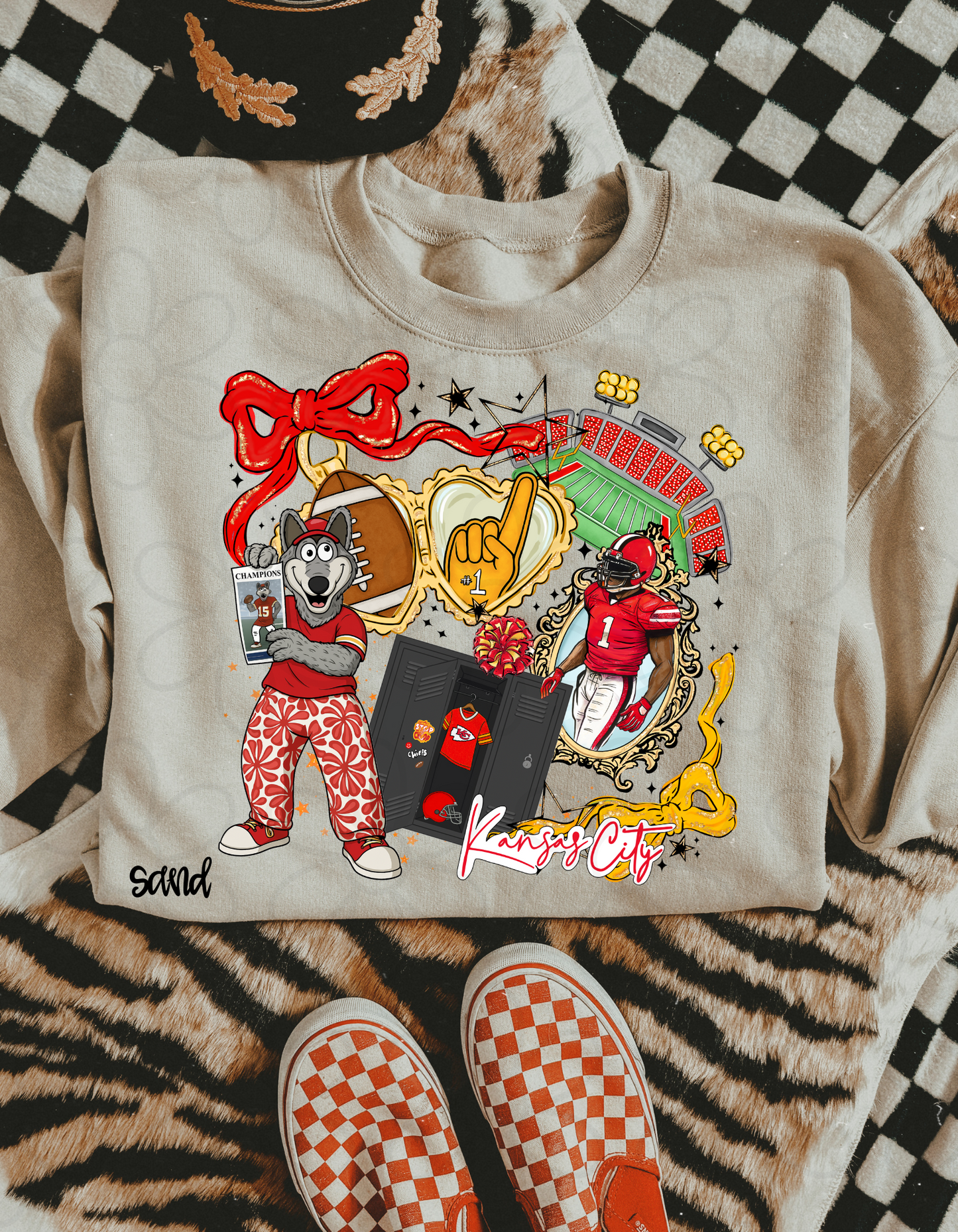 Football Locket (Multiple Options) Completed Tee