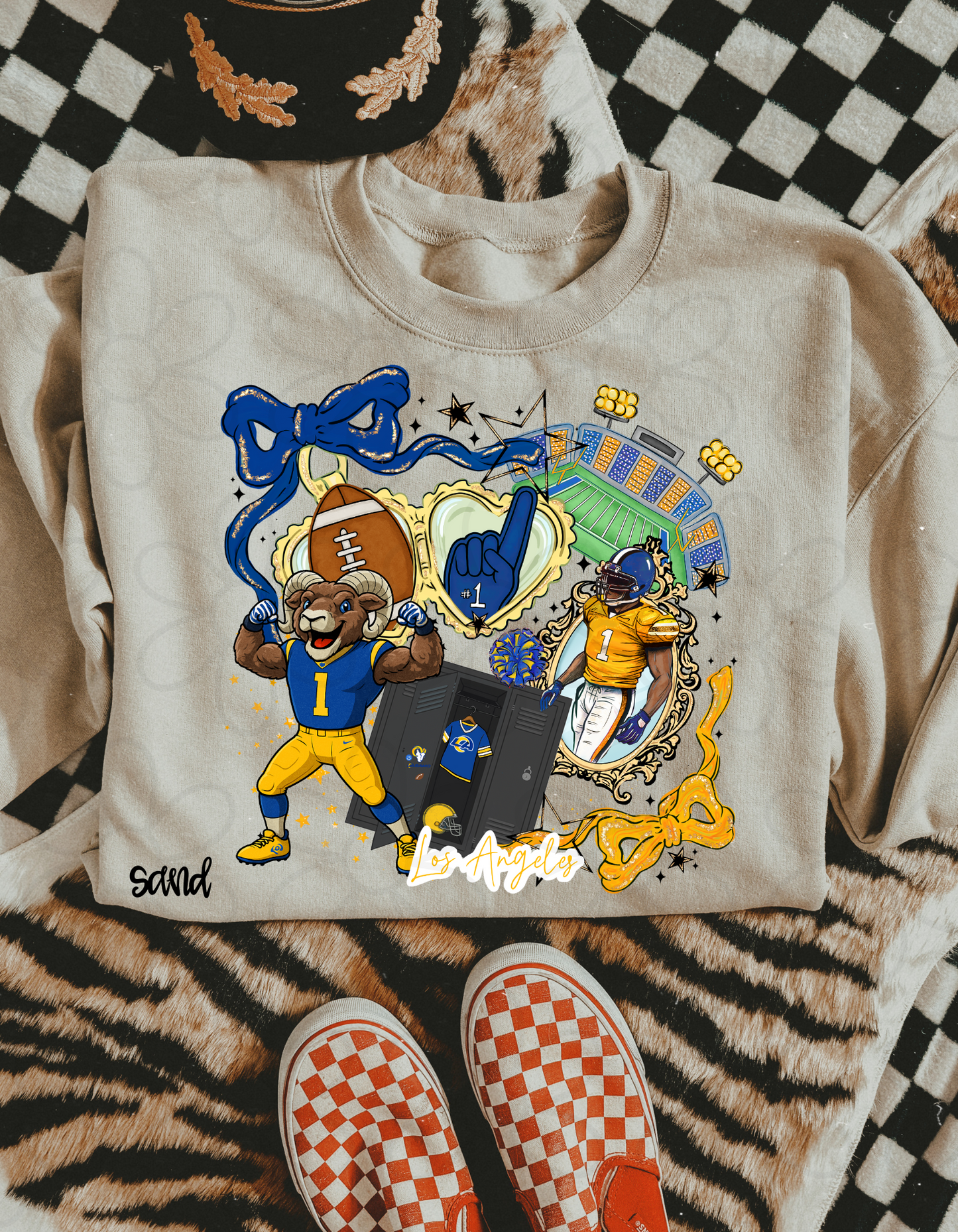 Football Locket (Multiple Options) Completed Tee