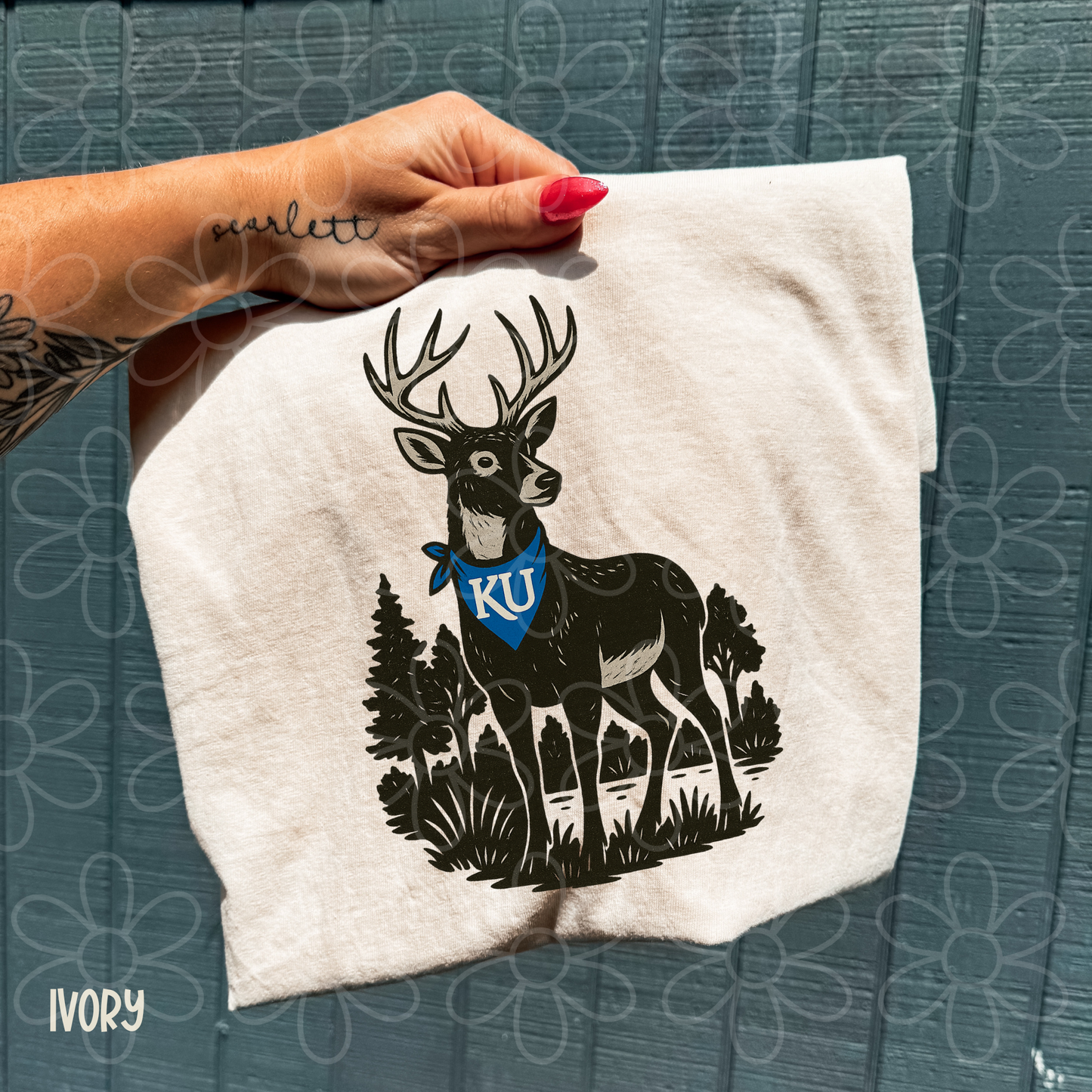 Deer Bandana Sports Teams (Multiple Options) Kids Completed Tee