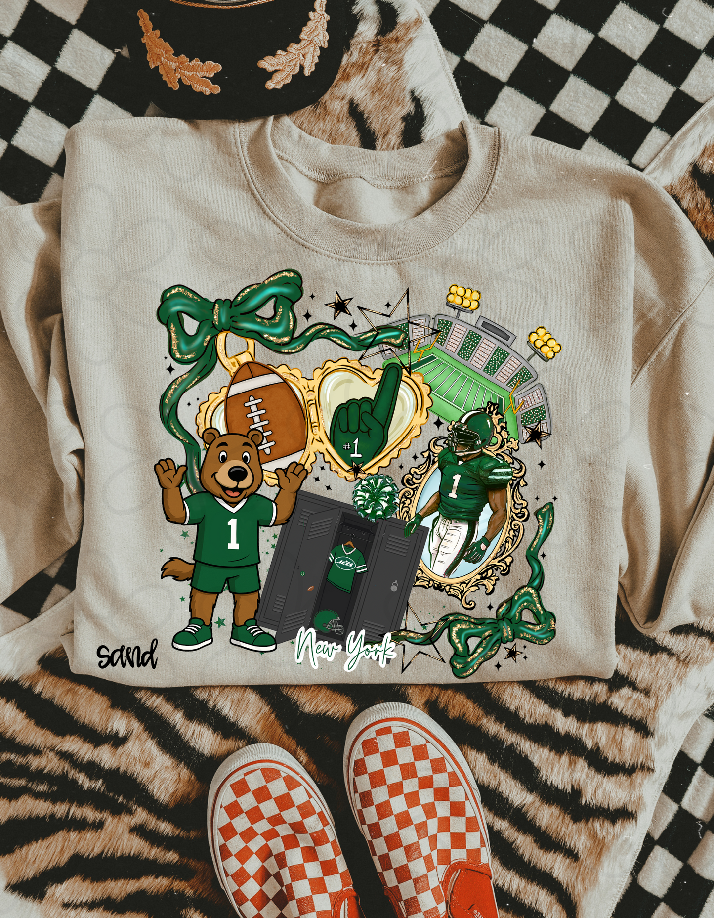 Football Locket (Multiple Options) Completed Tee