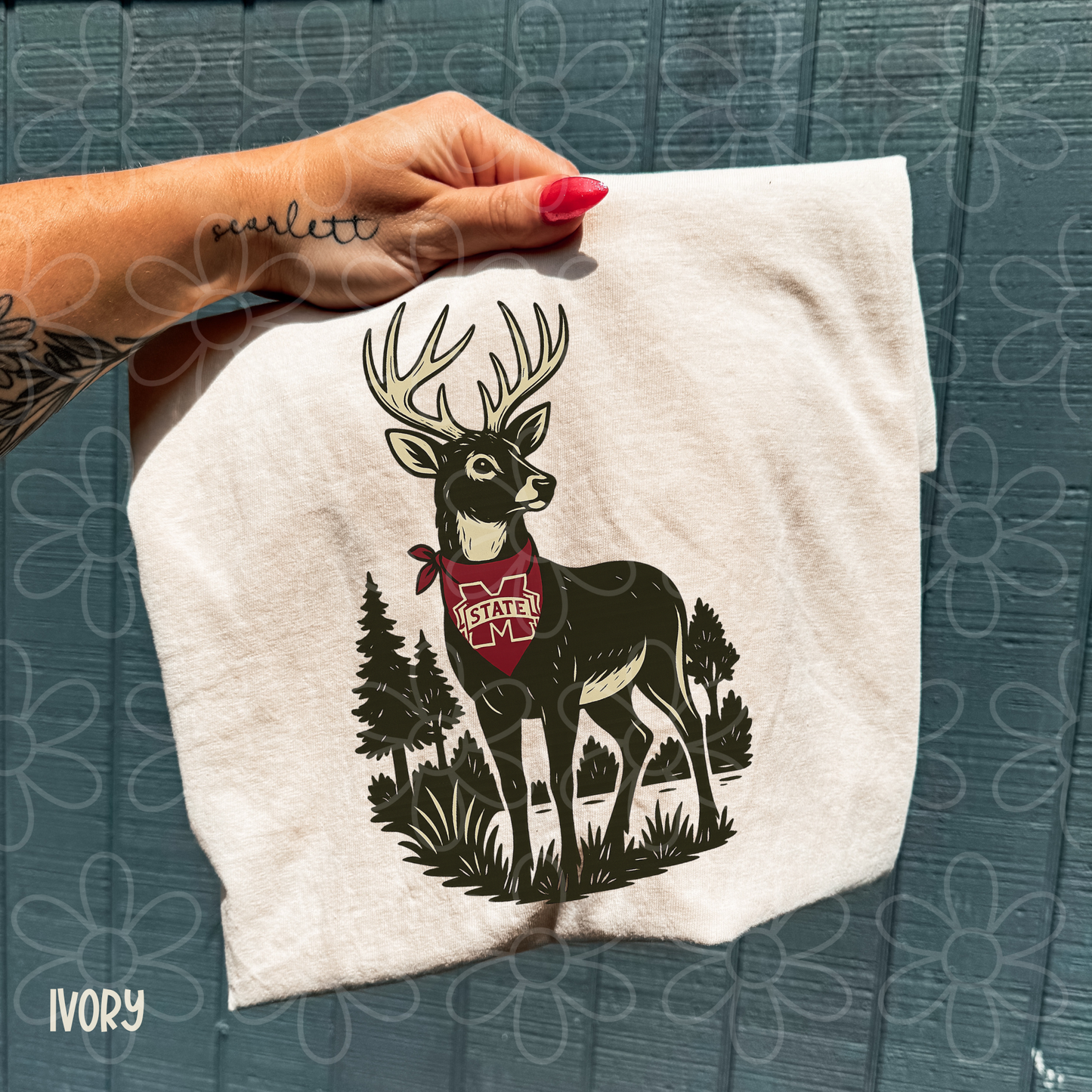 Deer Bandana Sports Teams (Multiple Options) Kids Completed Tee