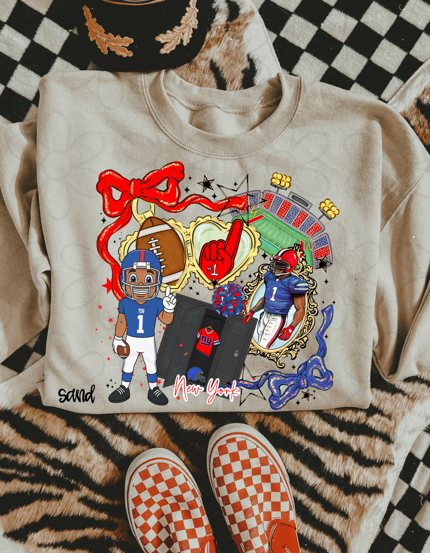 Football Locket (Multiple Options) Completed Tee