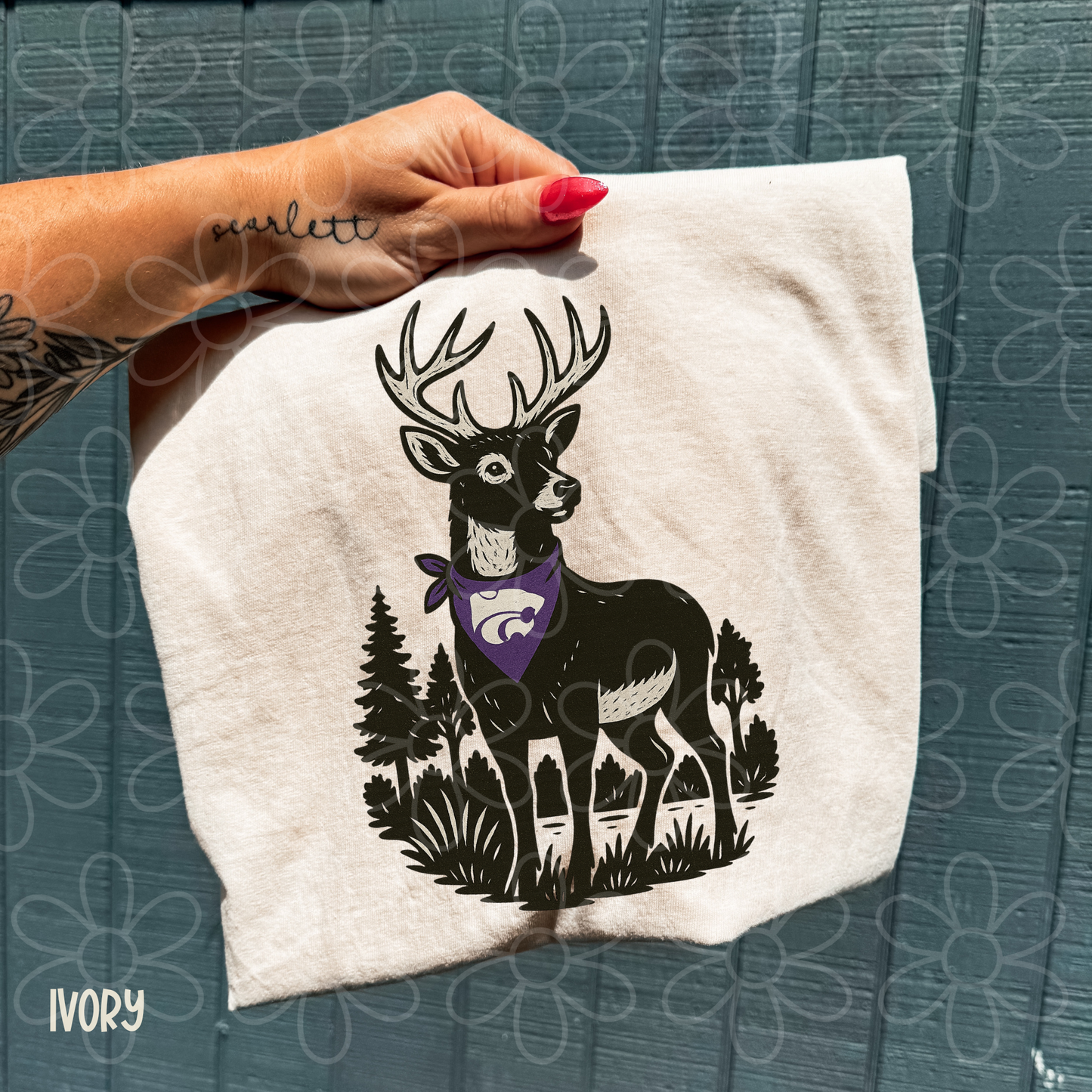 Deer Bandana Sports Teams (Multiple Options) Kids Completed Tee