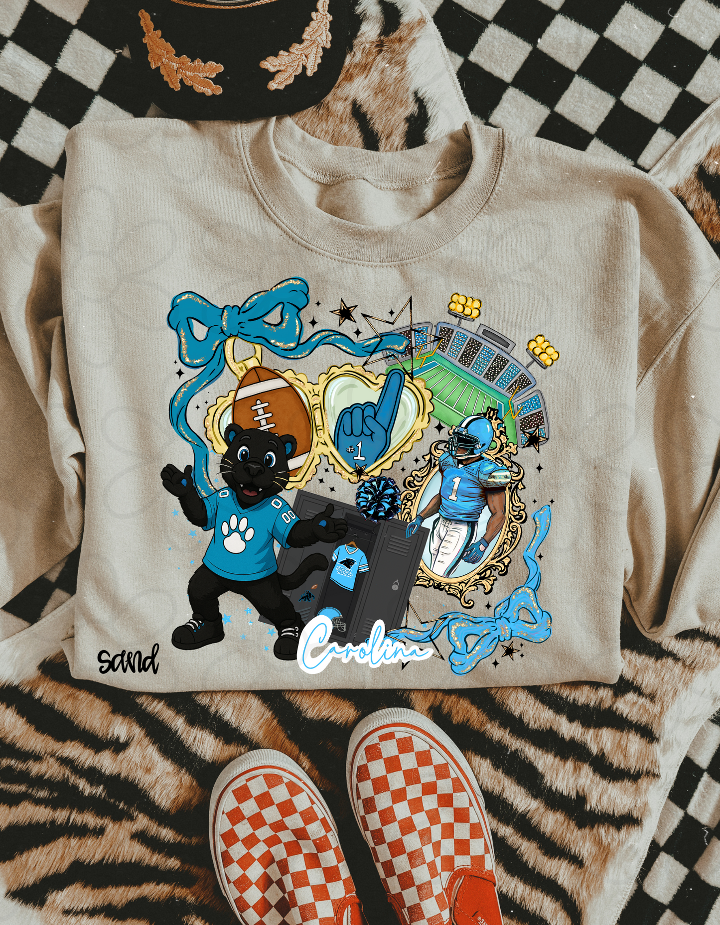 Football Locket (Multiple Options) Completed Tee