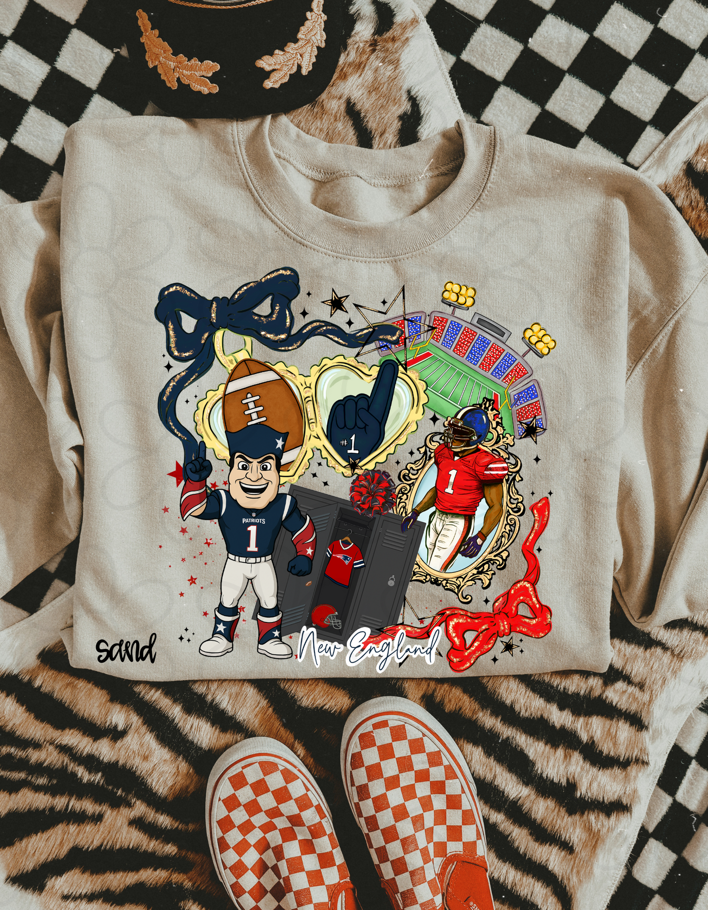 Football Locket (Multiple Options) Completed Tee