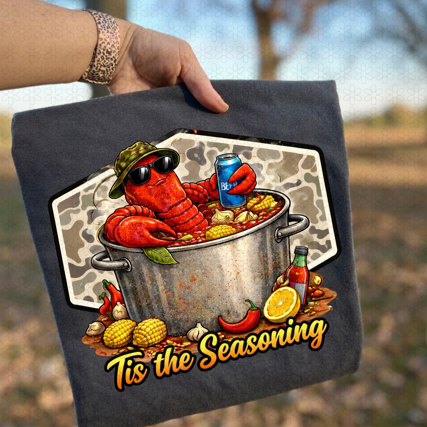 Crawfish Tis the Seasoning DTF Transfer