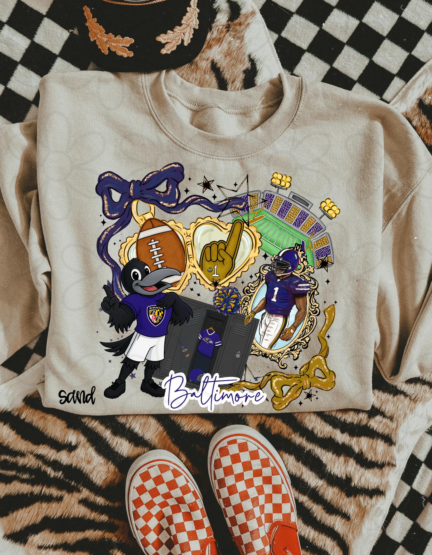 Football Locket (Multiple Options) Completed Tee