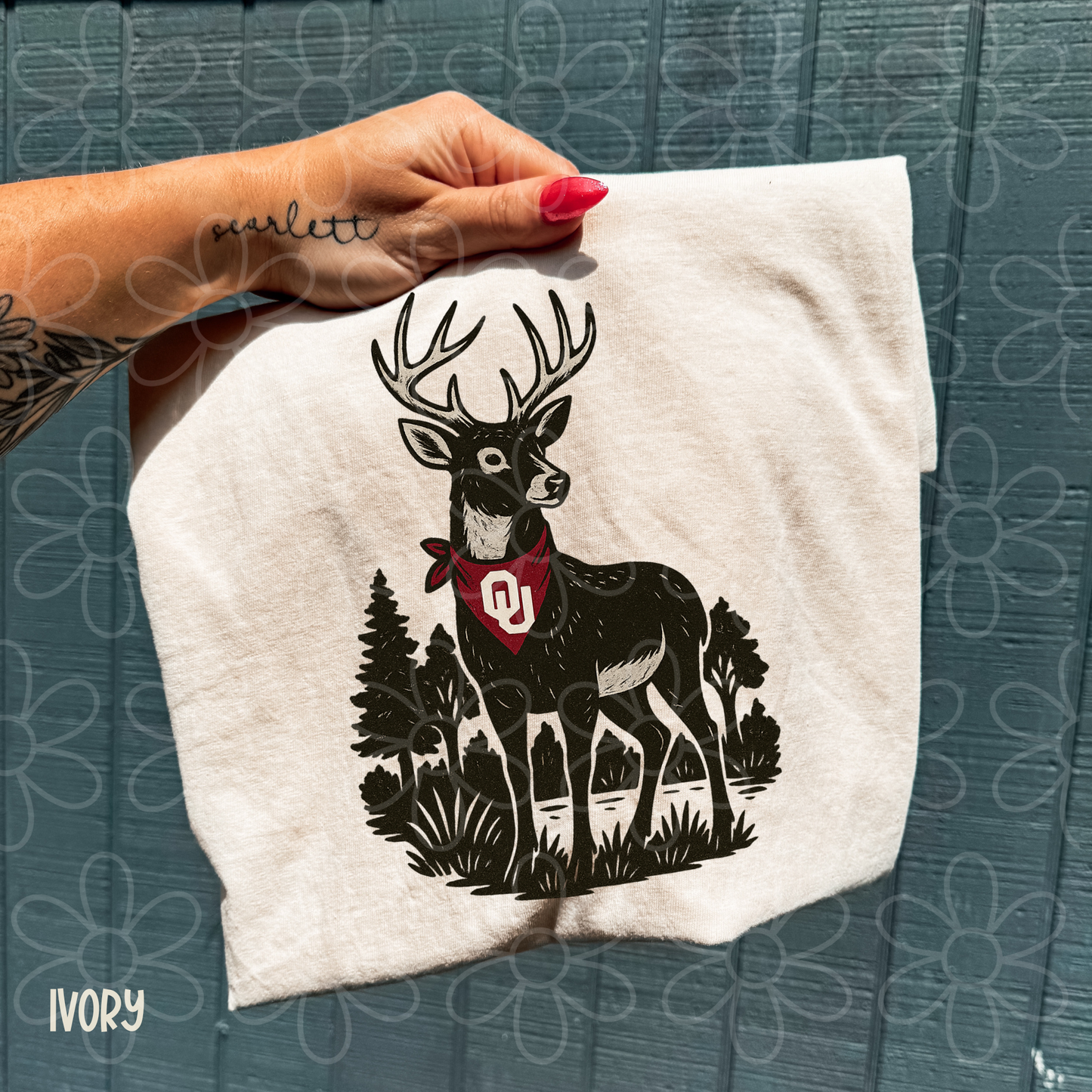 Deer Bandana Sports Teams (Multiple Options) Kids Completed Tee