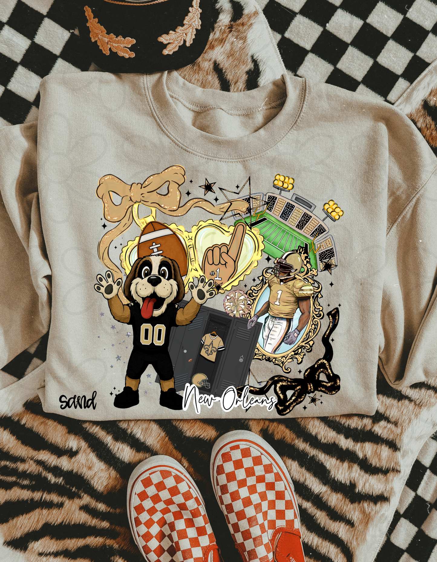 Football Locket (Multiple Options) Completed Tee
