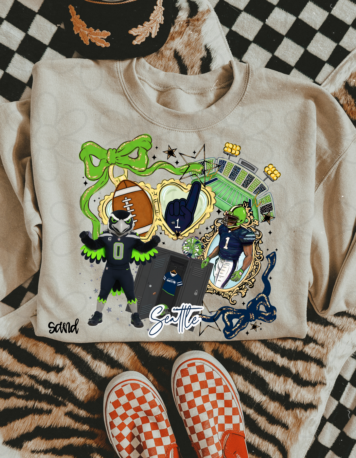 Football Locket (Multiple Options) Completed Tee