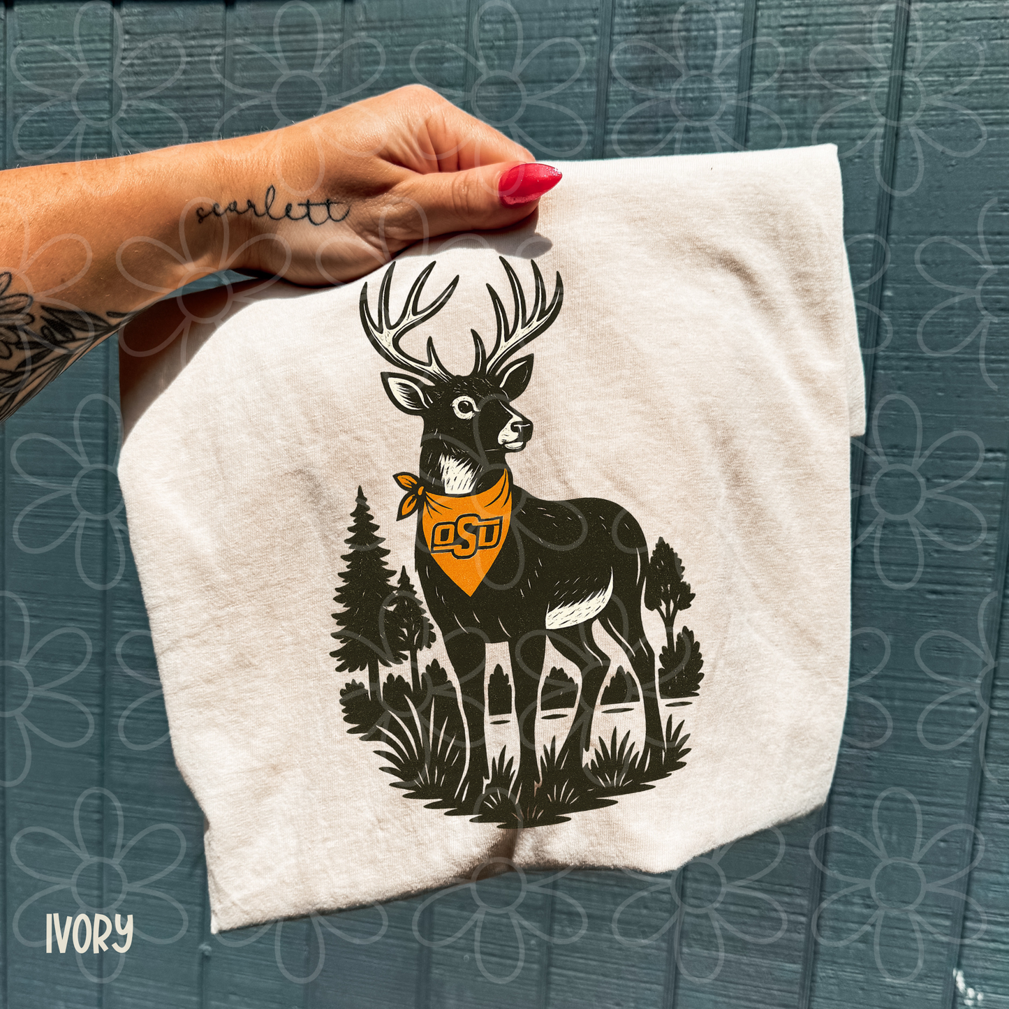 Deer Bandana Sports Teams (Multiple Options) Kids Completed Tee