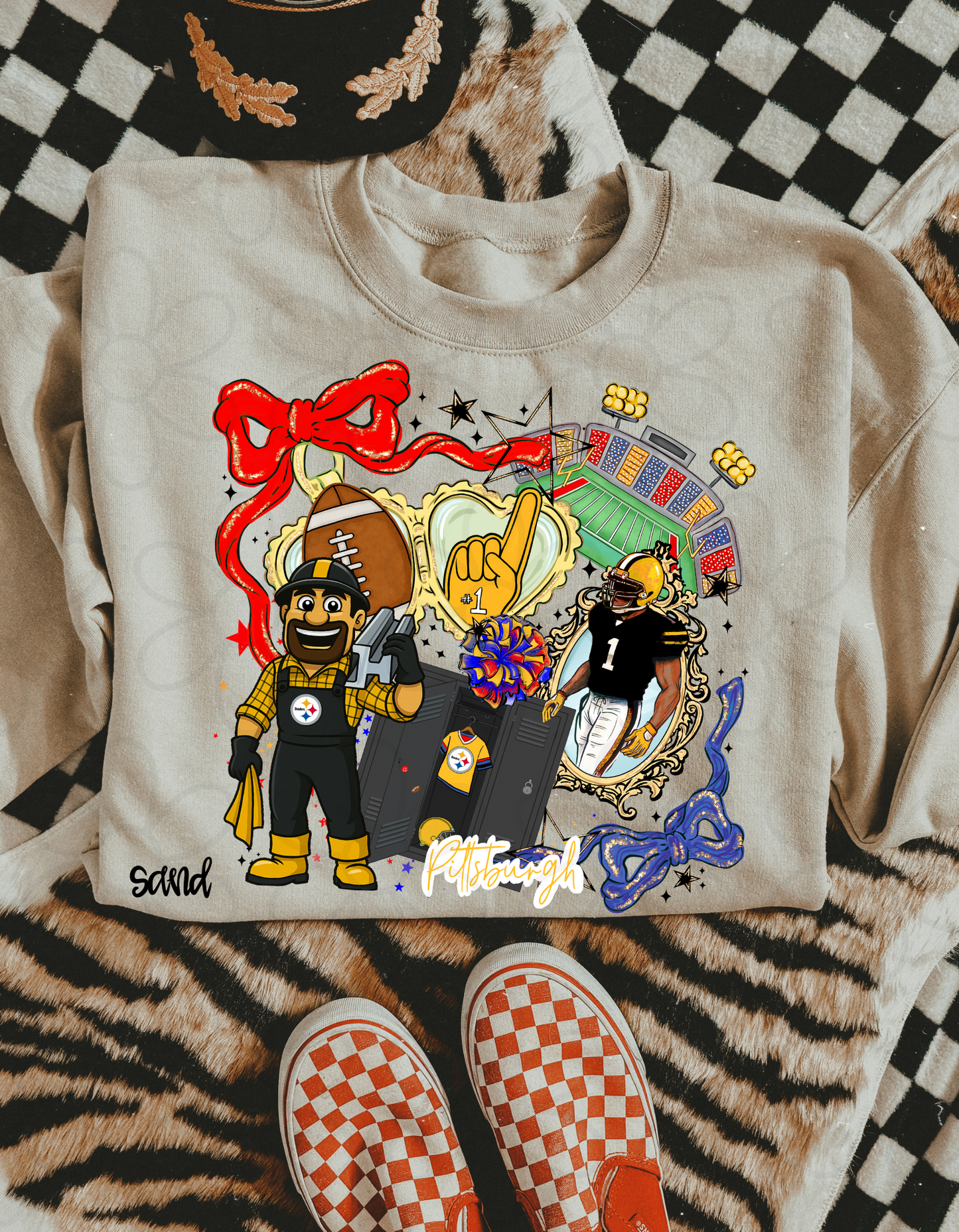 Football Locket (Multiple Options) Completed Tee
