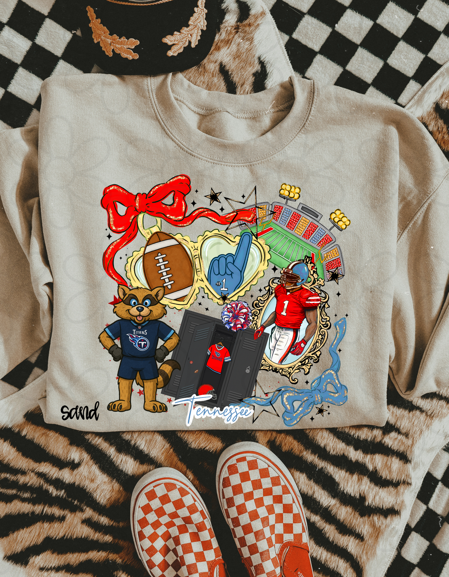 Football Locket (Multiple Options) Completed Tee