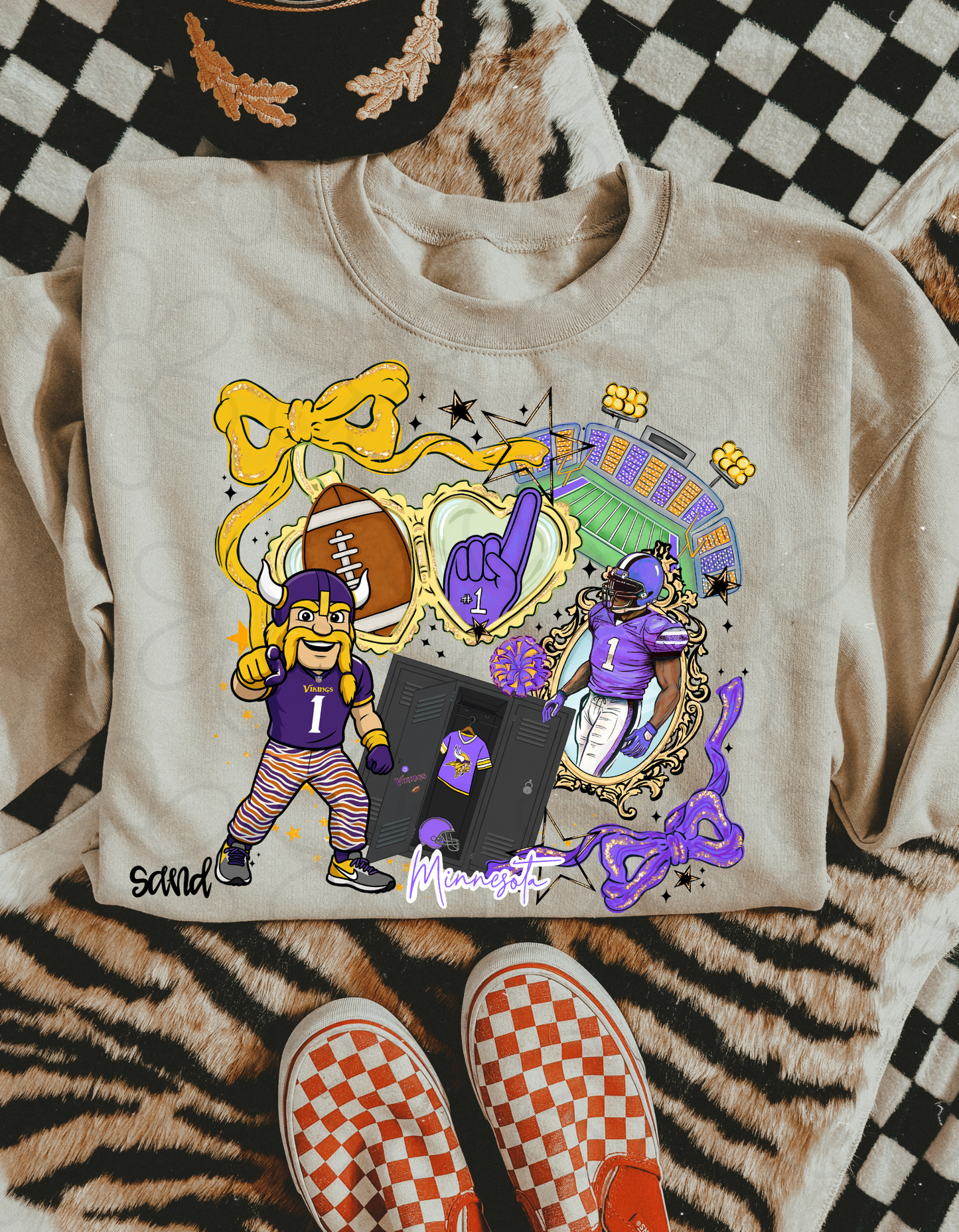 Football Locket (Multiple Options) Completed Tee