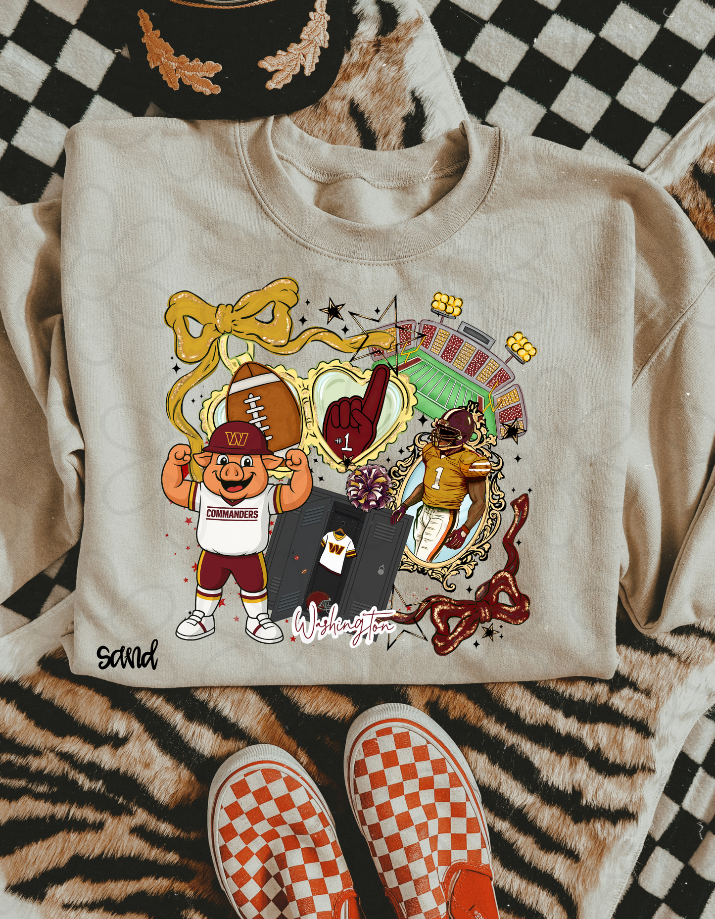 Football Locket (Multiple Options) Completed Tee