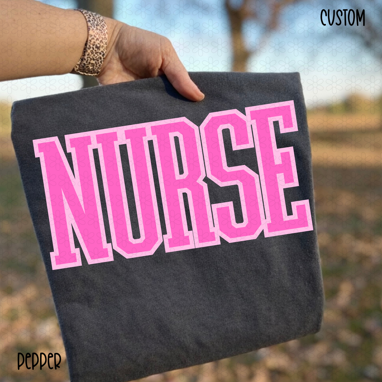 Custom Pink Names DTF Transfer