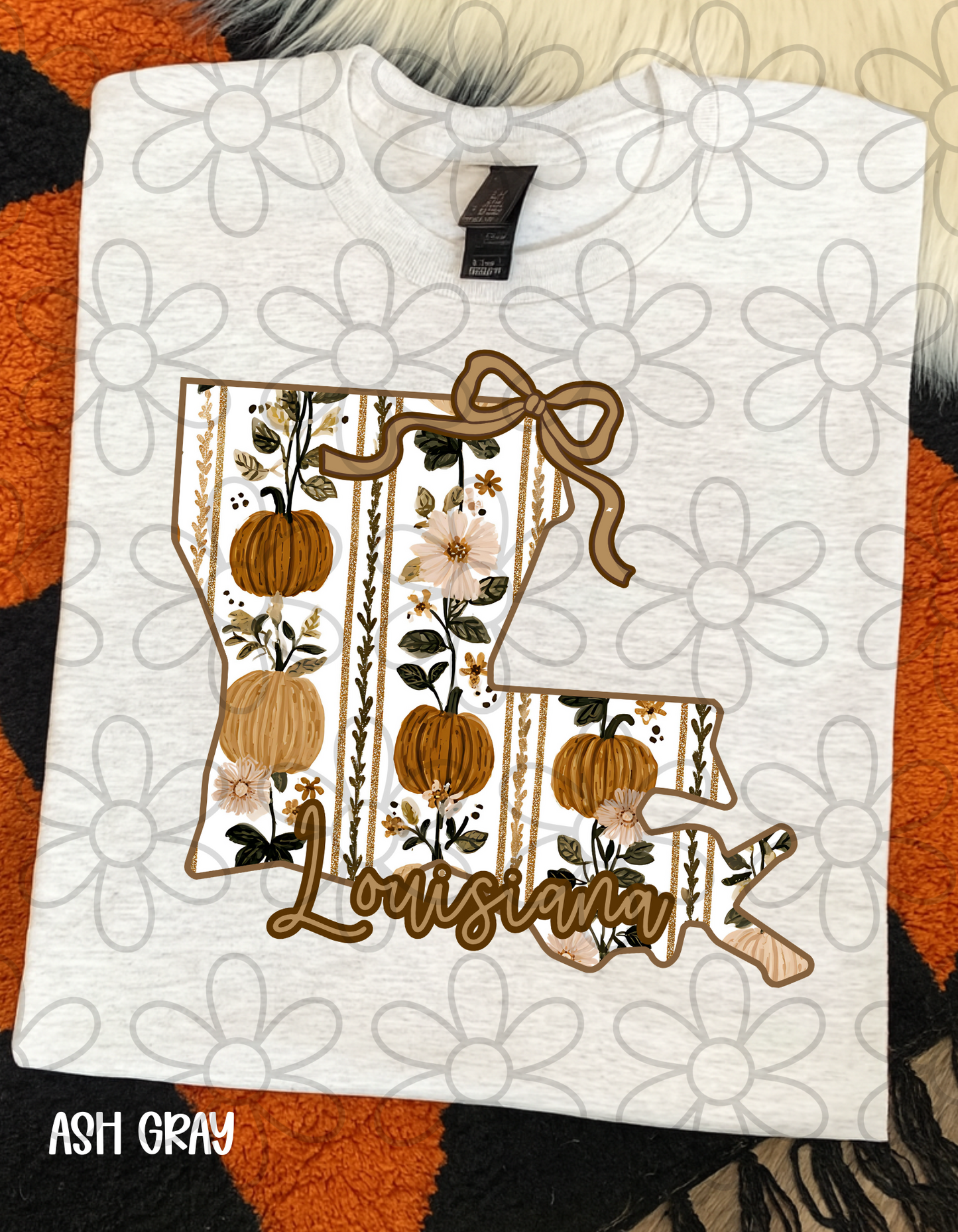 Fall Floral Pumpkin States (Multiple Options) DTF Transfer