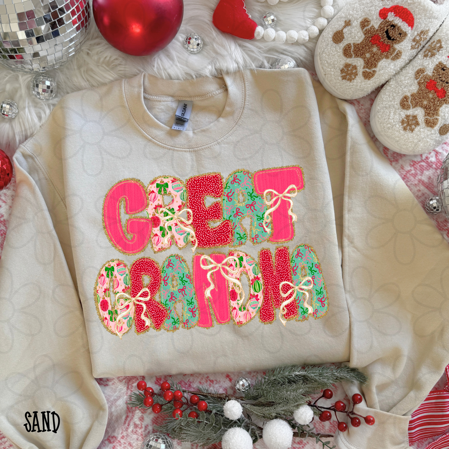 Christmas Bows Names (Multiple Options) DTF Transfer