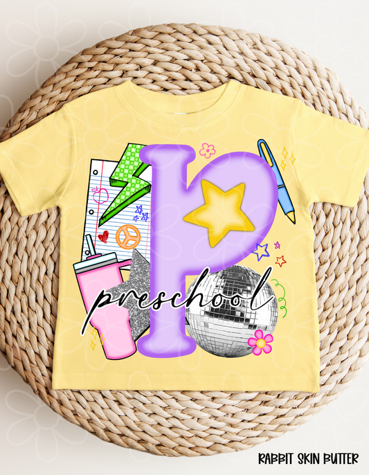 Retro Disco Ball School Grades Kids Completed Tee