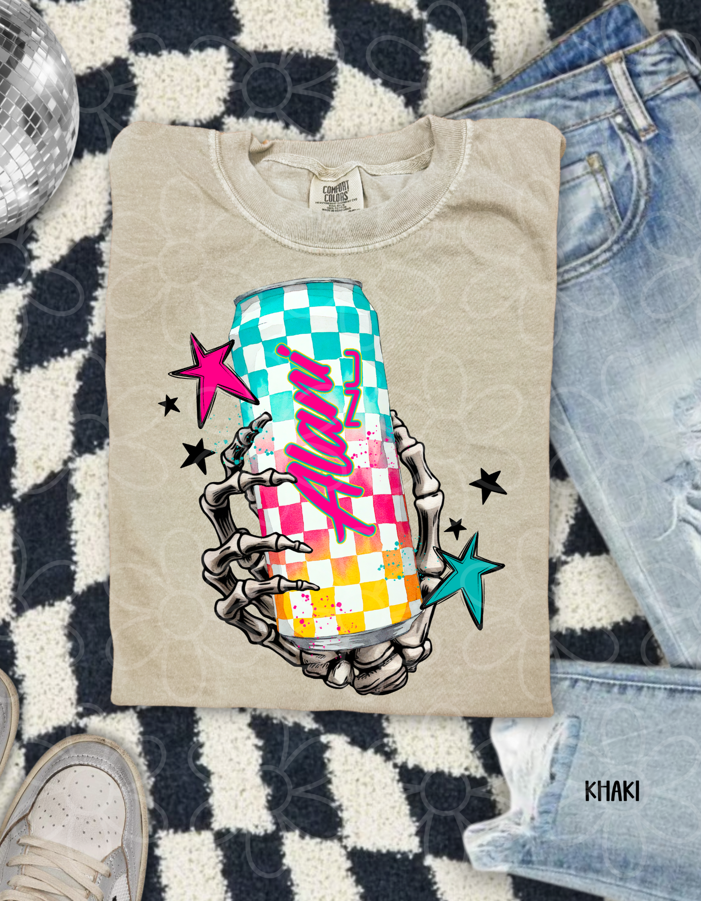 Energy Drink Skeleton Hand (Multiple Options) DTF Transfer