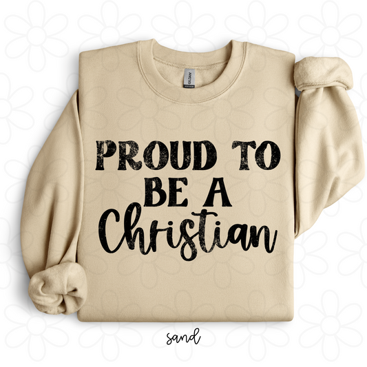 Proud To Be A Christian Completed Tee