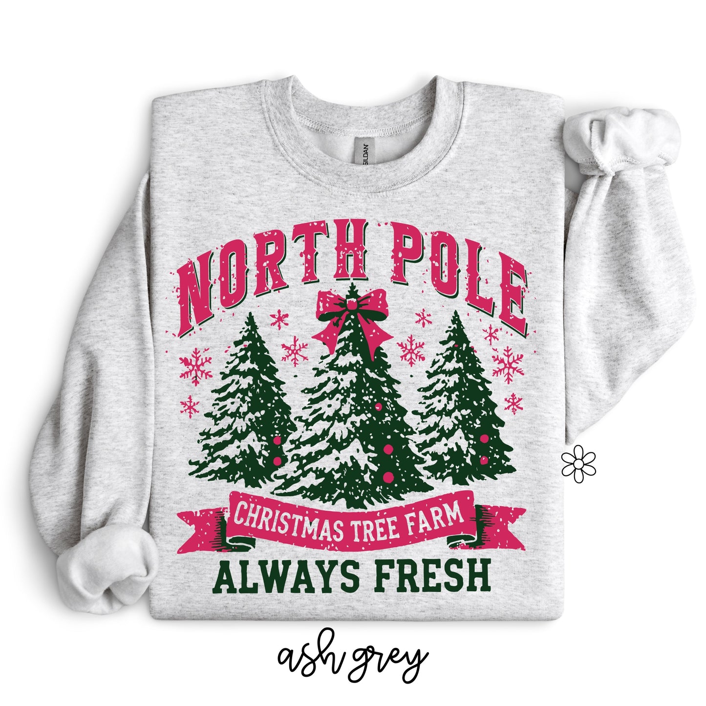 North Pole Christmas Tree Farm Kids Completed Tee