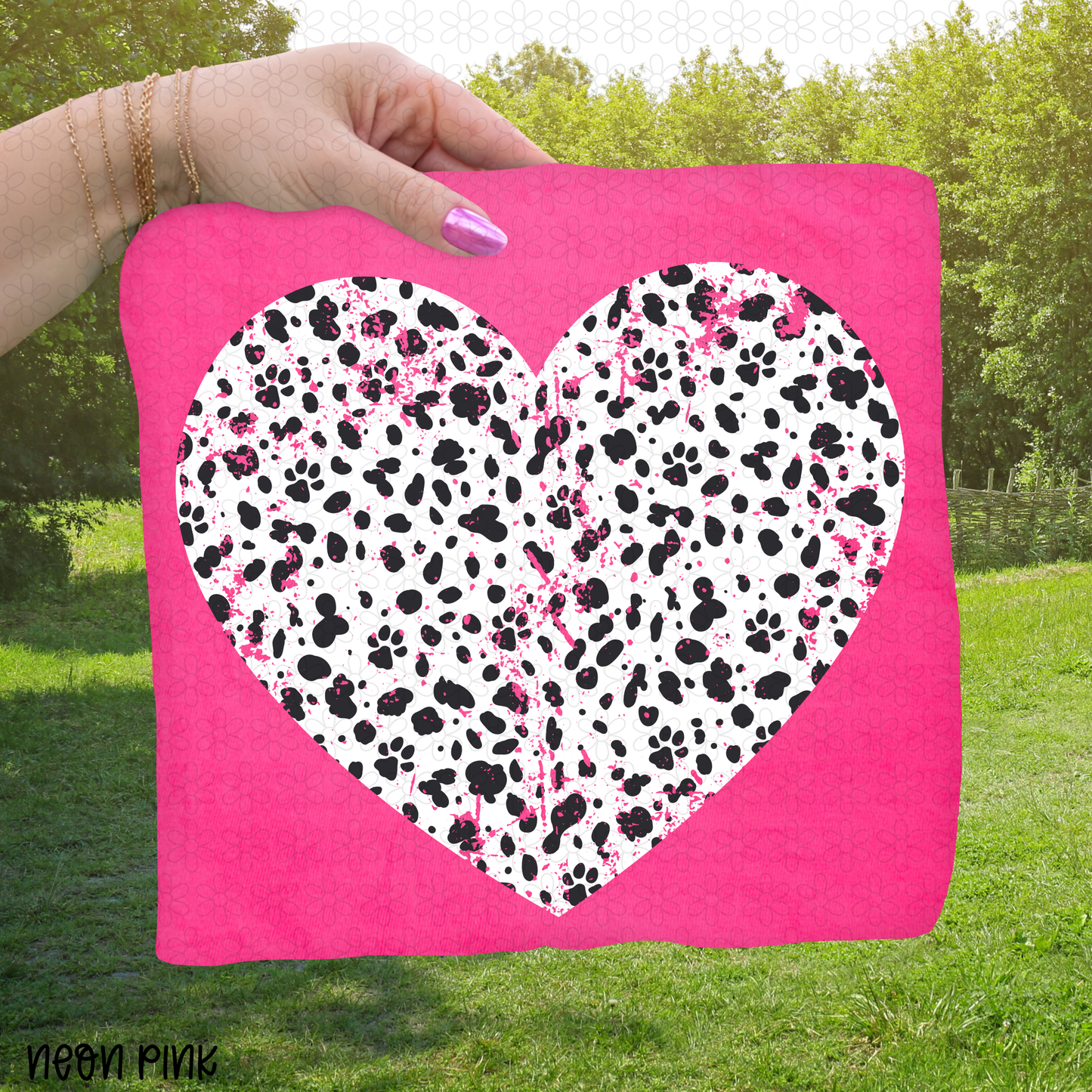 Distressed Spotted Heart DTF Transfer