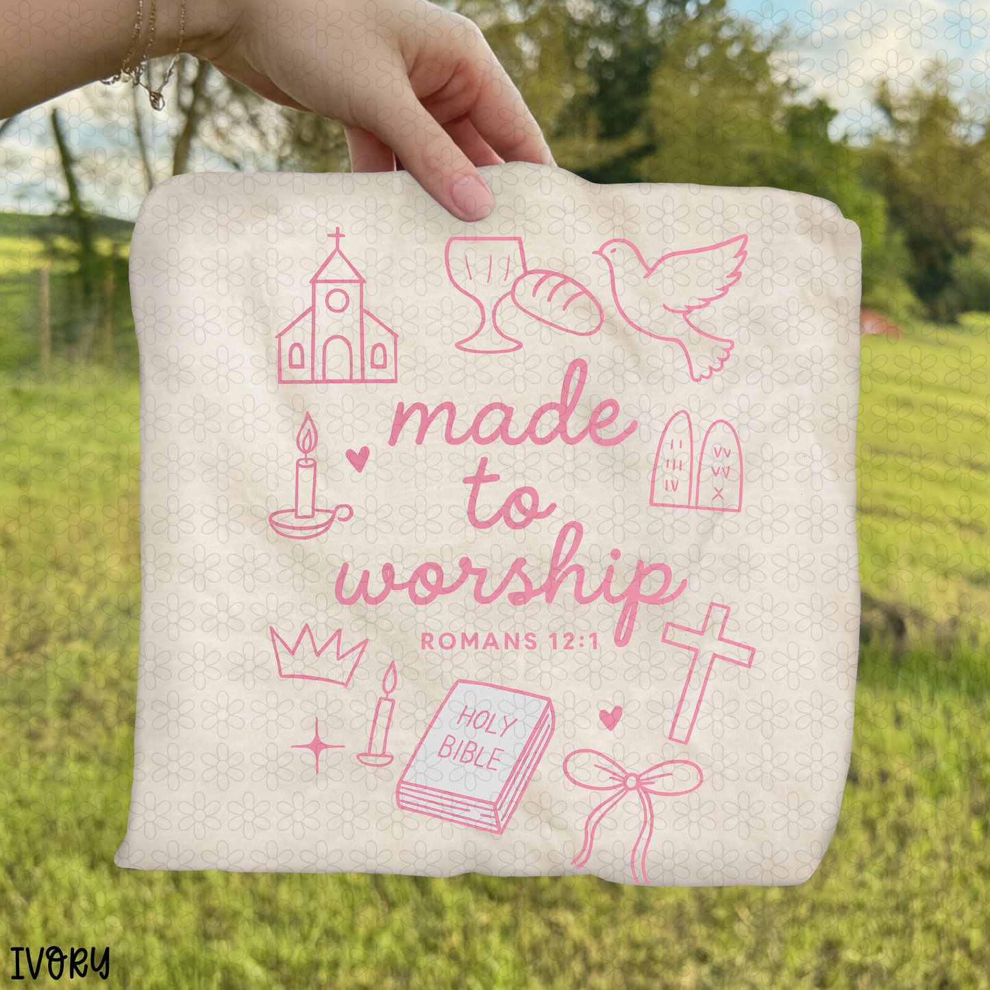 Pink Made To Worship DTF Transfer