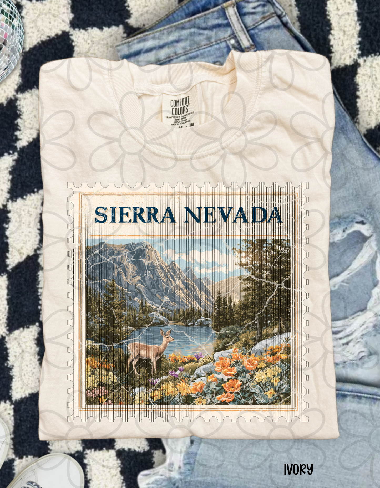 Distressed Destination Stamps (Multiple Options) Completed Tee