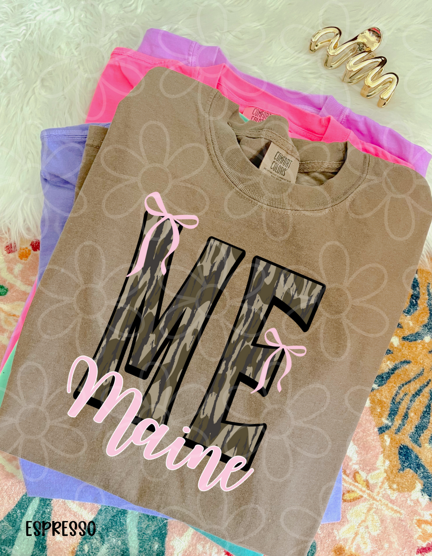 Camo States Pink Bows (Multiple Options) Completed Tee