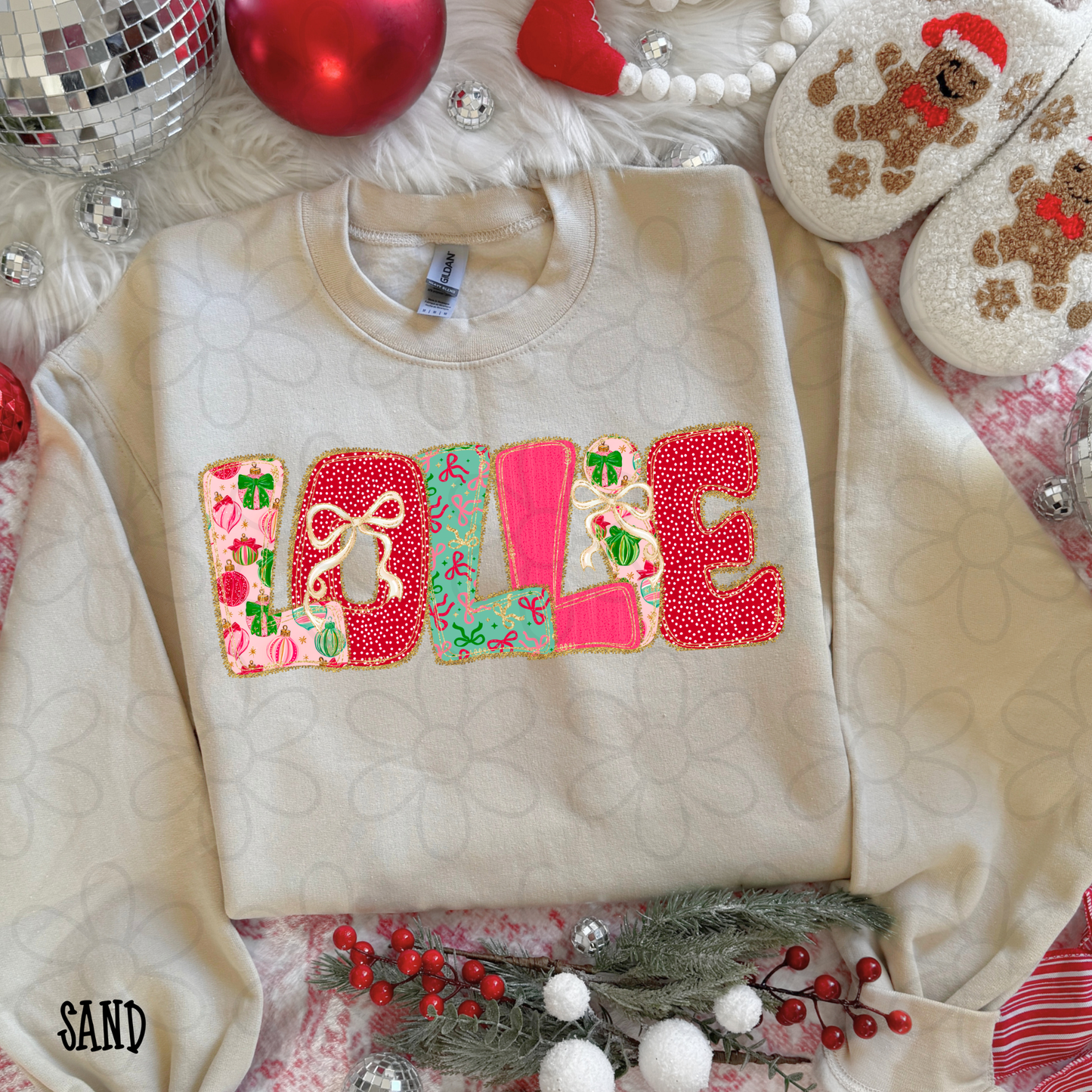 Christmas Bows Names (Multiple Options) DTF Transfer