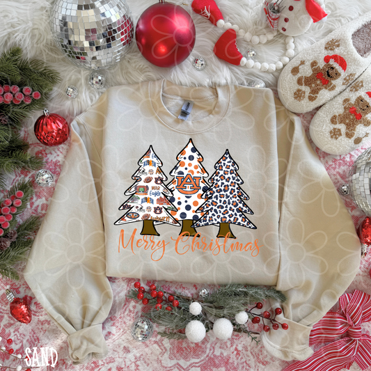 Merry Christmas Sports Team Trees (Multiple Options) Kids Completed Tee