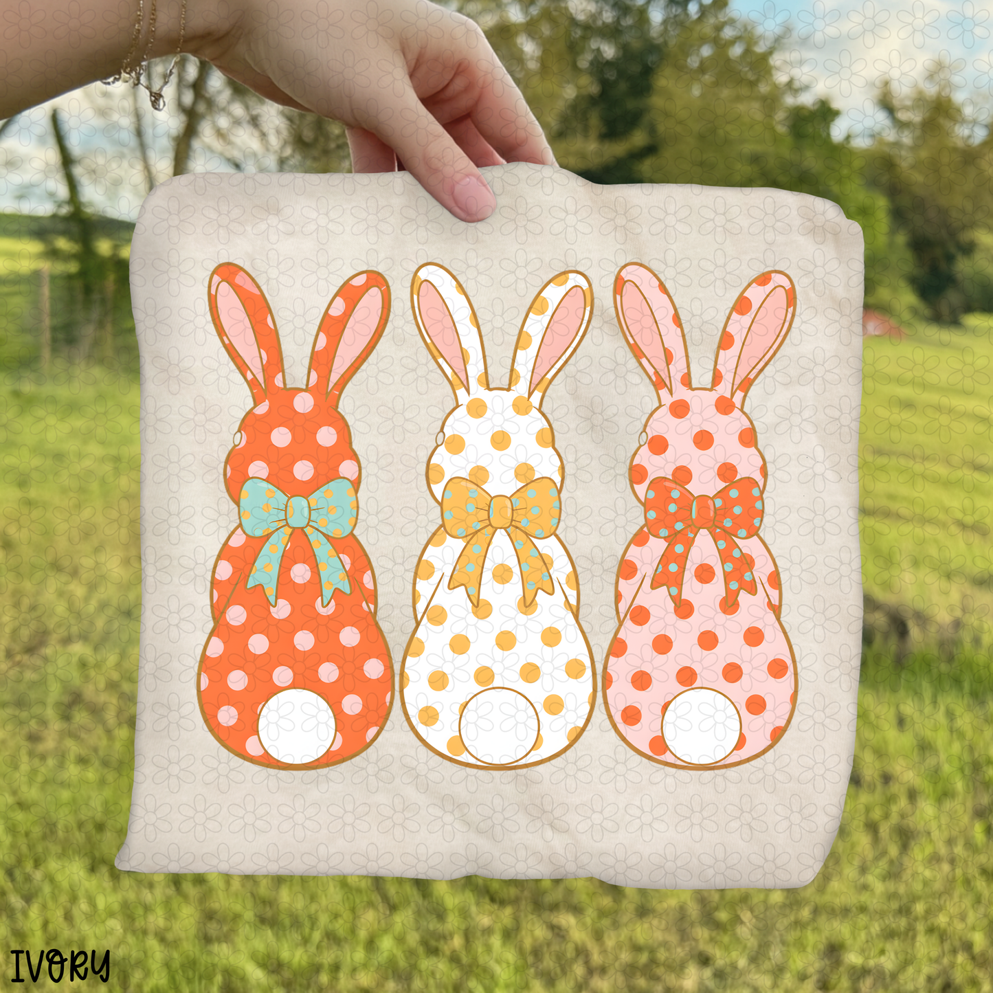 Polka Dot Bunnies DTF Transfer