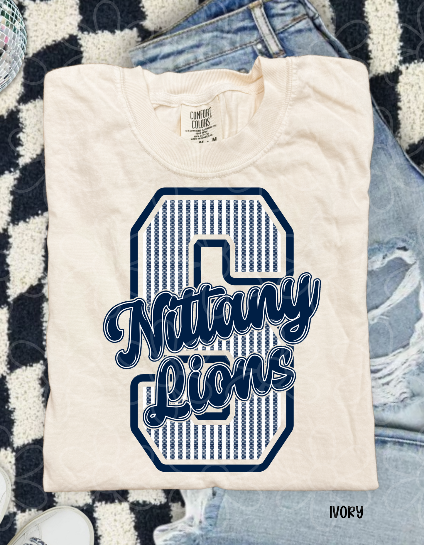 Striped Sports Teams (Multiple Options) Kids Completed Tee