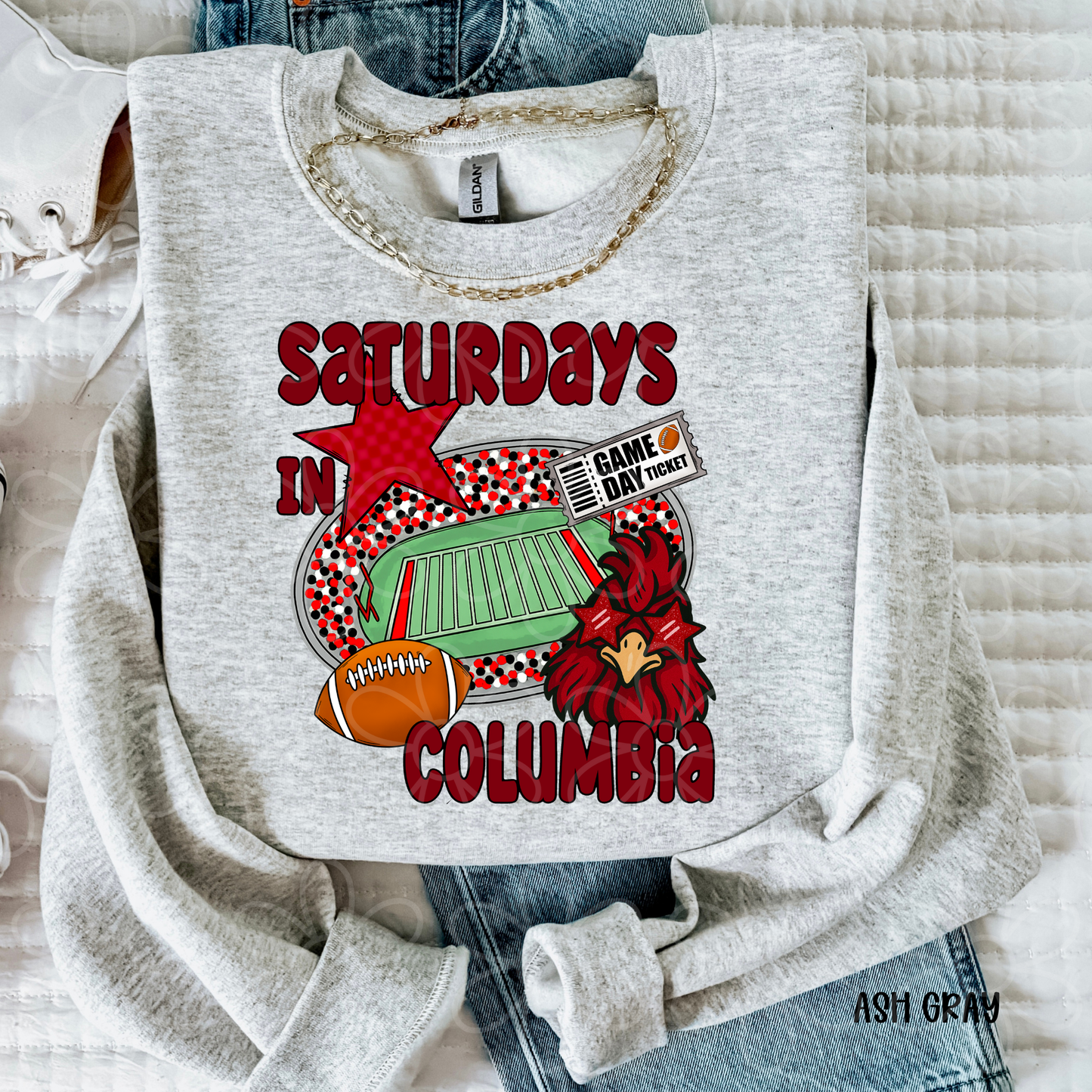 Saturdays In Football (Multiple Options) Kids Completed Tee