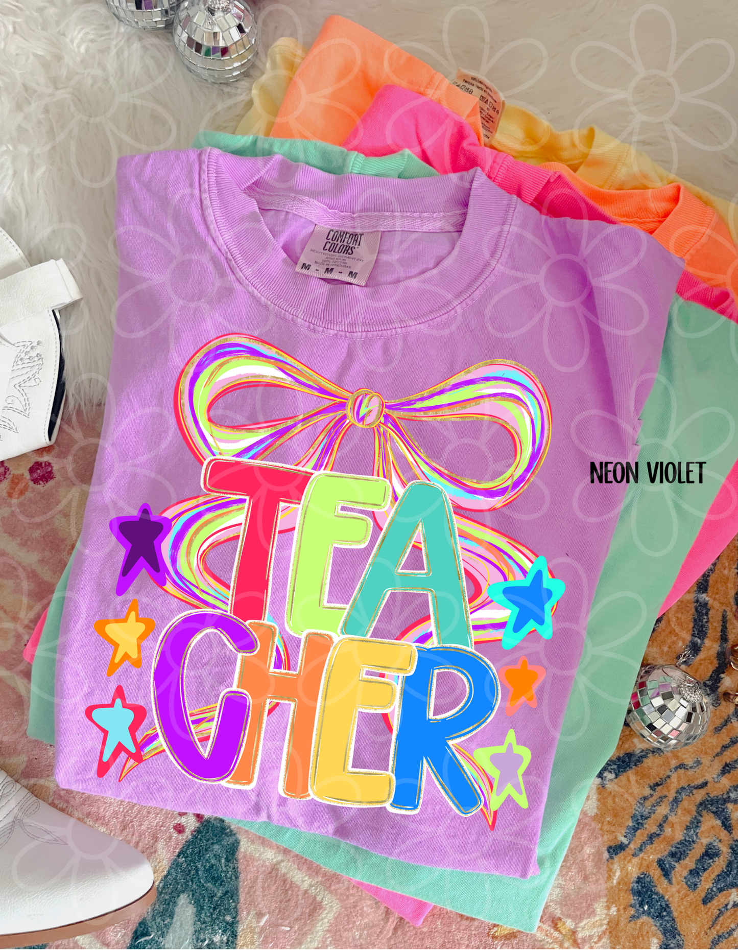 Colorful Bow School Occupations (Multiple Options) DTF Transfer