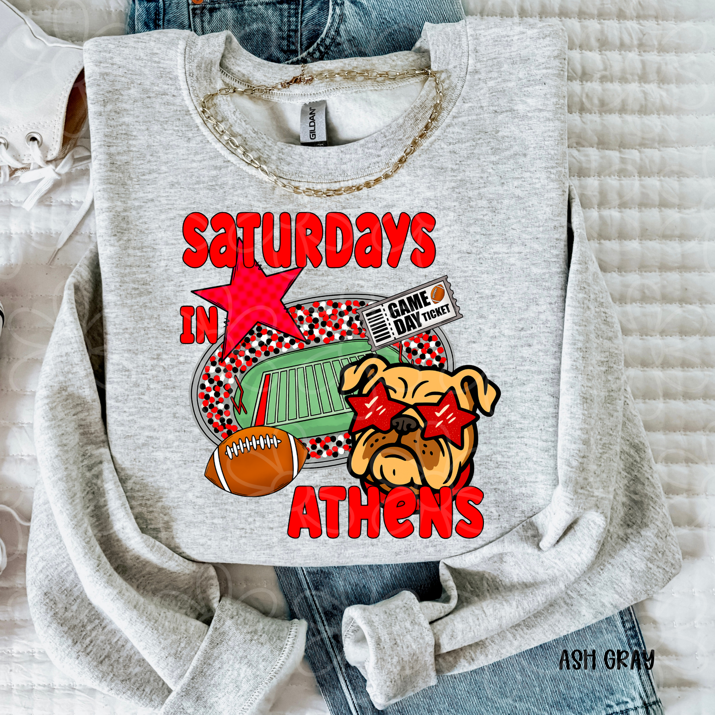 Saturdays In Football (Multiple Options) Kids Completed Tee