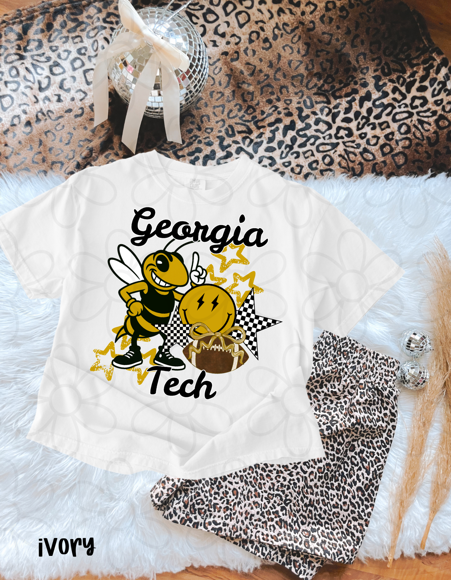 Retro Smiley Sports Teams (Multiple Options) Kids Completed Tee