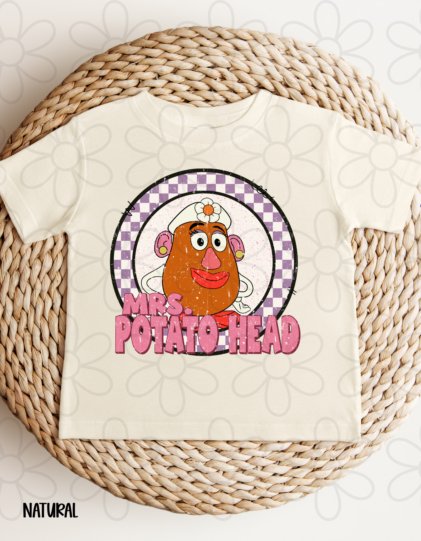 Distressed Checkered Toy Story Characters (Multiple Options) Kids Completed Tee