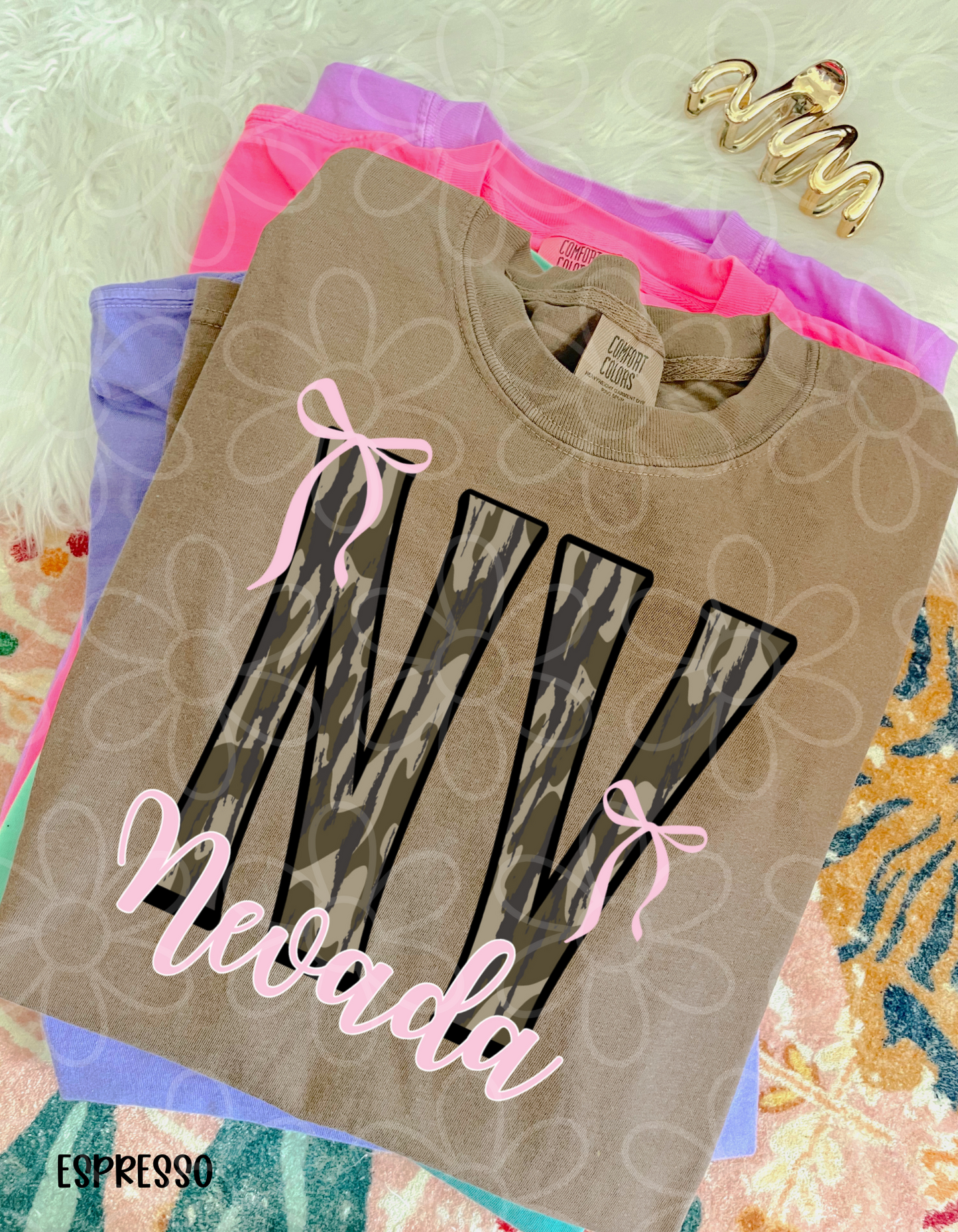 Camo States Pink Bows (Multiple Options) Completed Tee