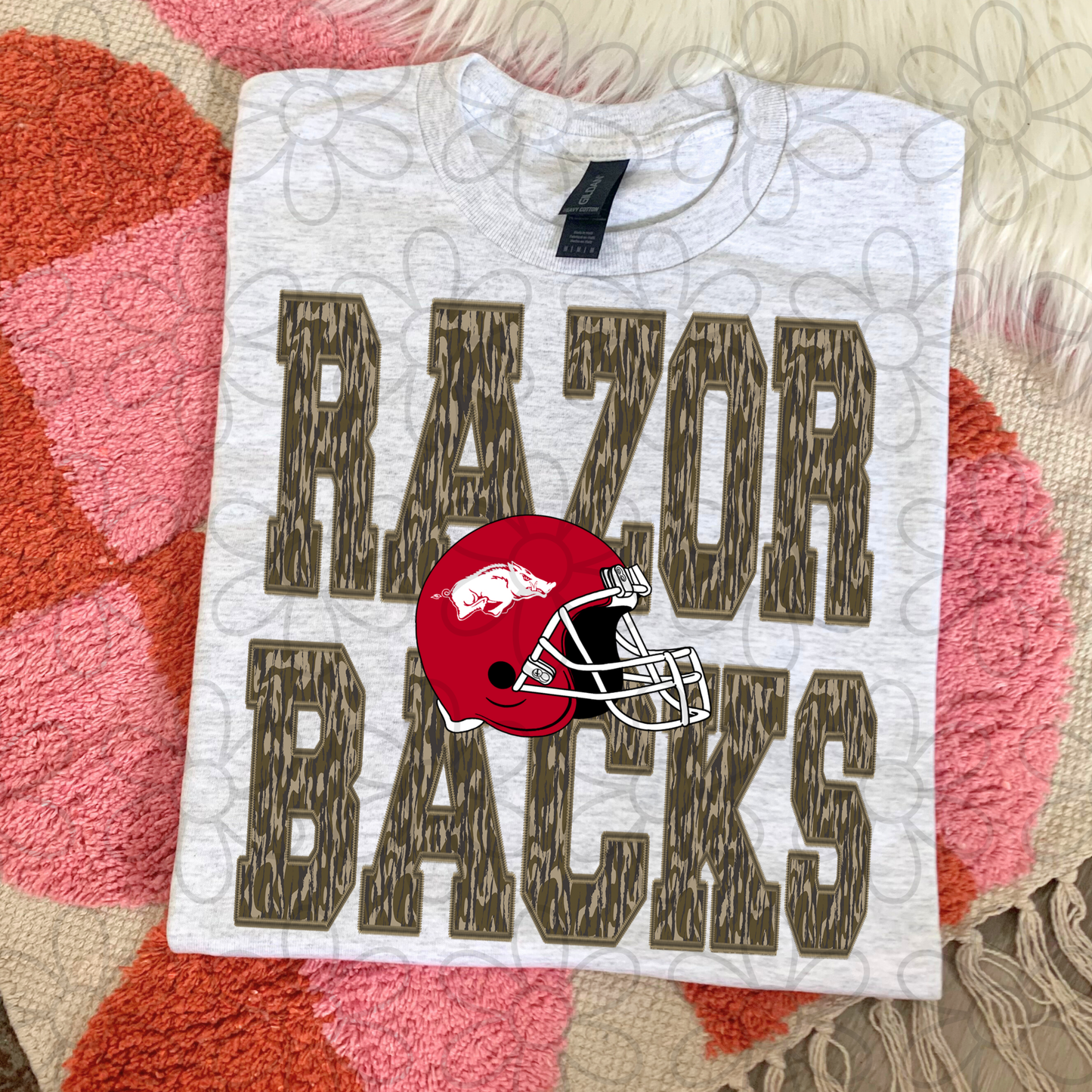 Camo Teams Football Helmet (Multiple Options) Completed Tee