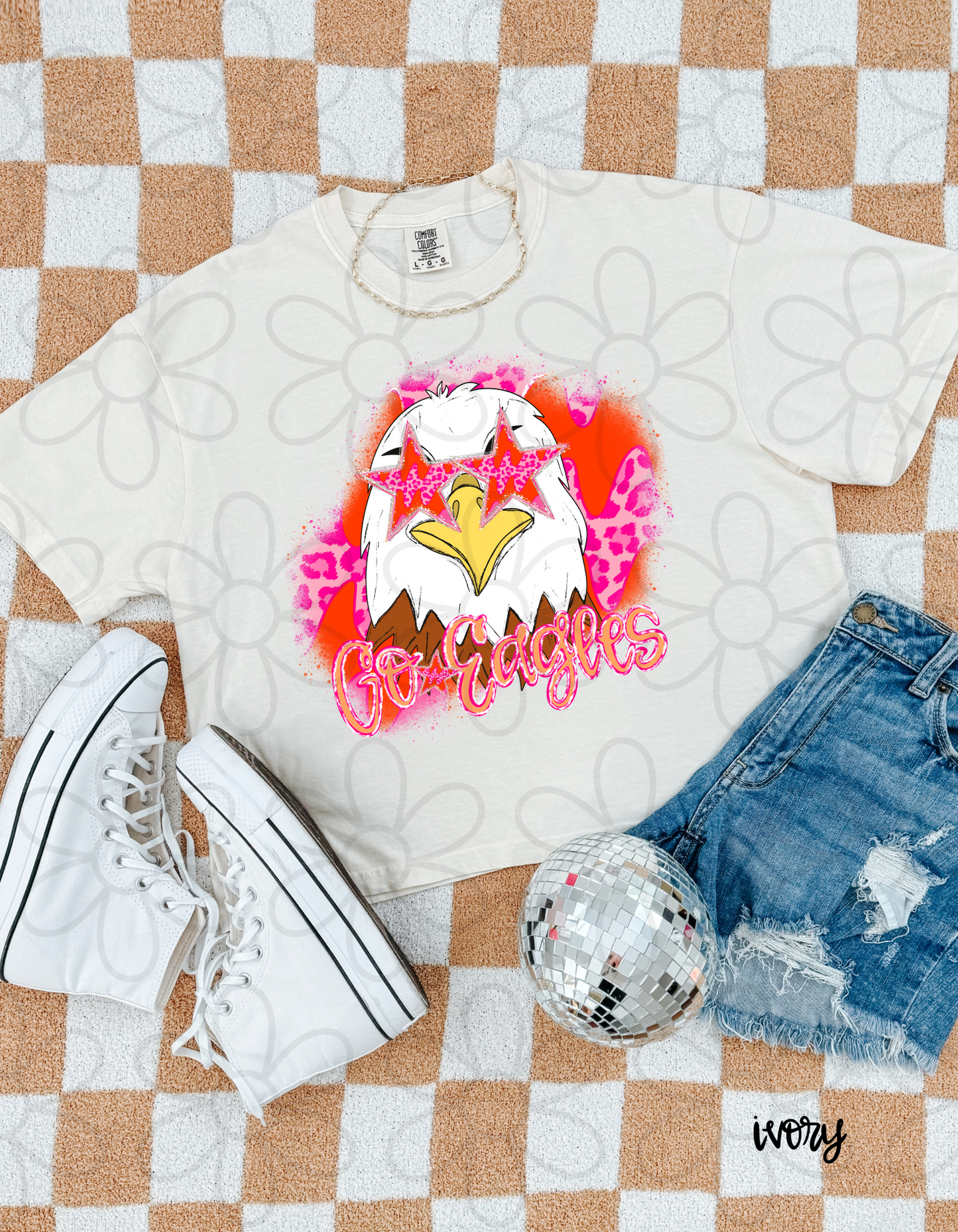 Pink Leopard Preppy Mascots (Multiple Options) Completed Tee