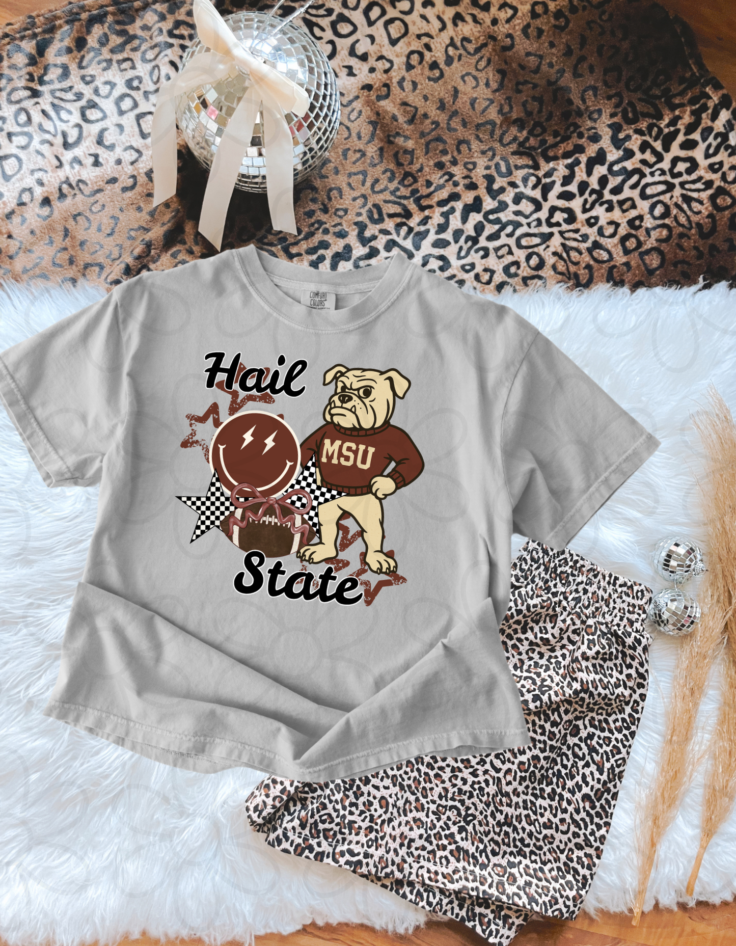 Retro Smiley Sports Teams (Multiple Options) Kids Completed Tee