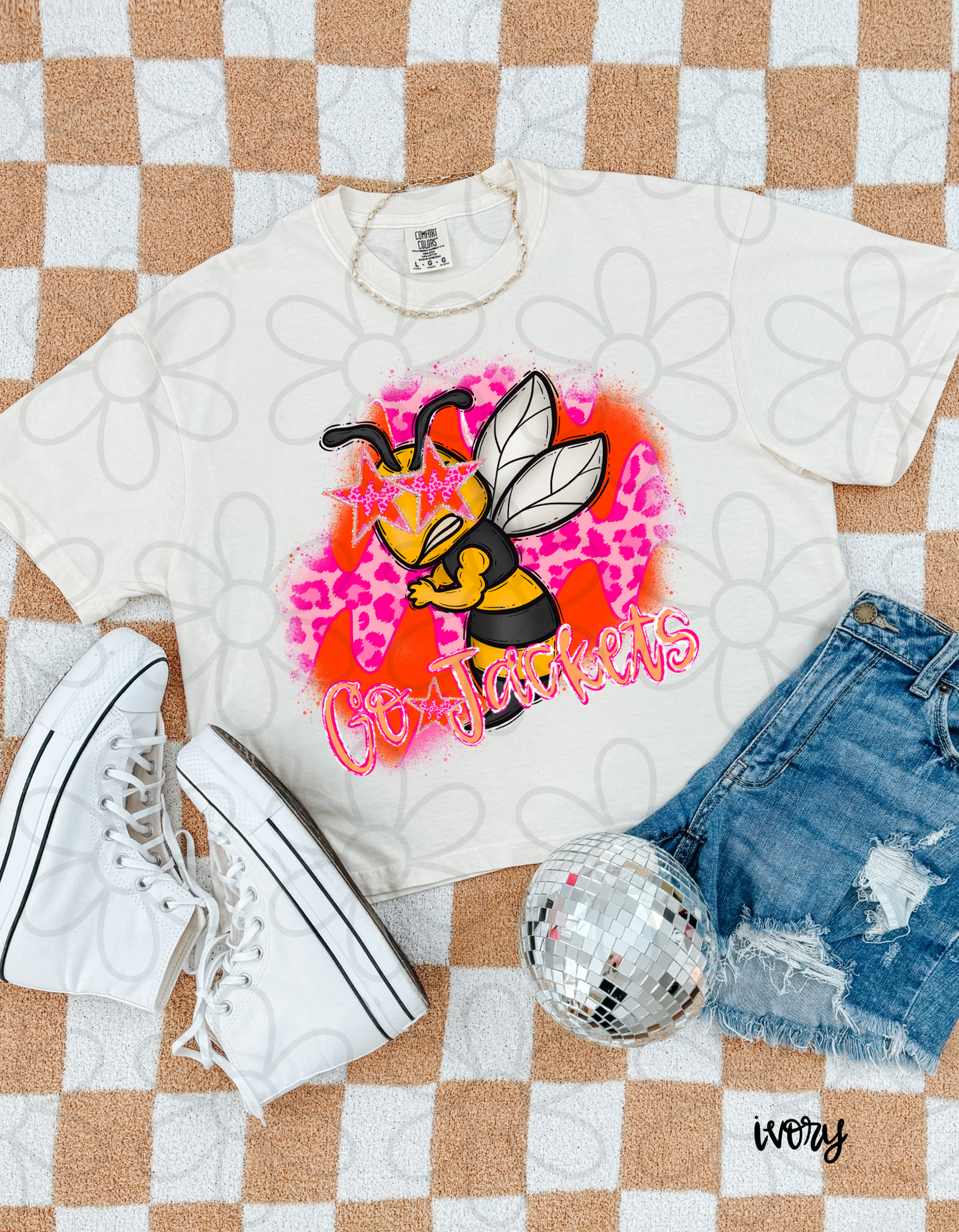 Pink Leopard Preppy Mascots (Multiple Options) Kids Completed Tee